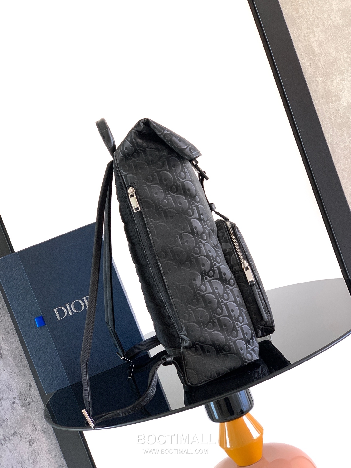 Dior Trek Oblique Roll-Top Oblique Nylon Black Backpack 디올 트렉 오블리크 롤탑 1DTBA245DOL 오블리크 나일론 블랙 백팩 41cm 2