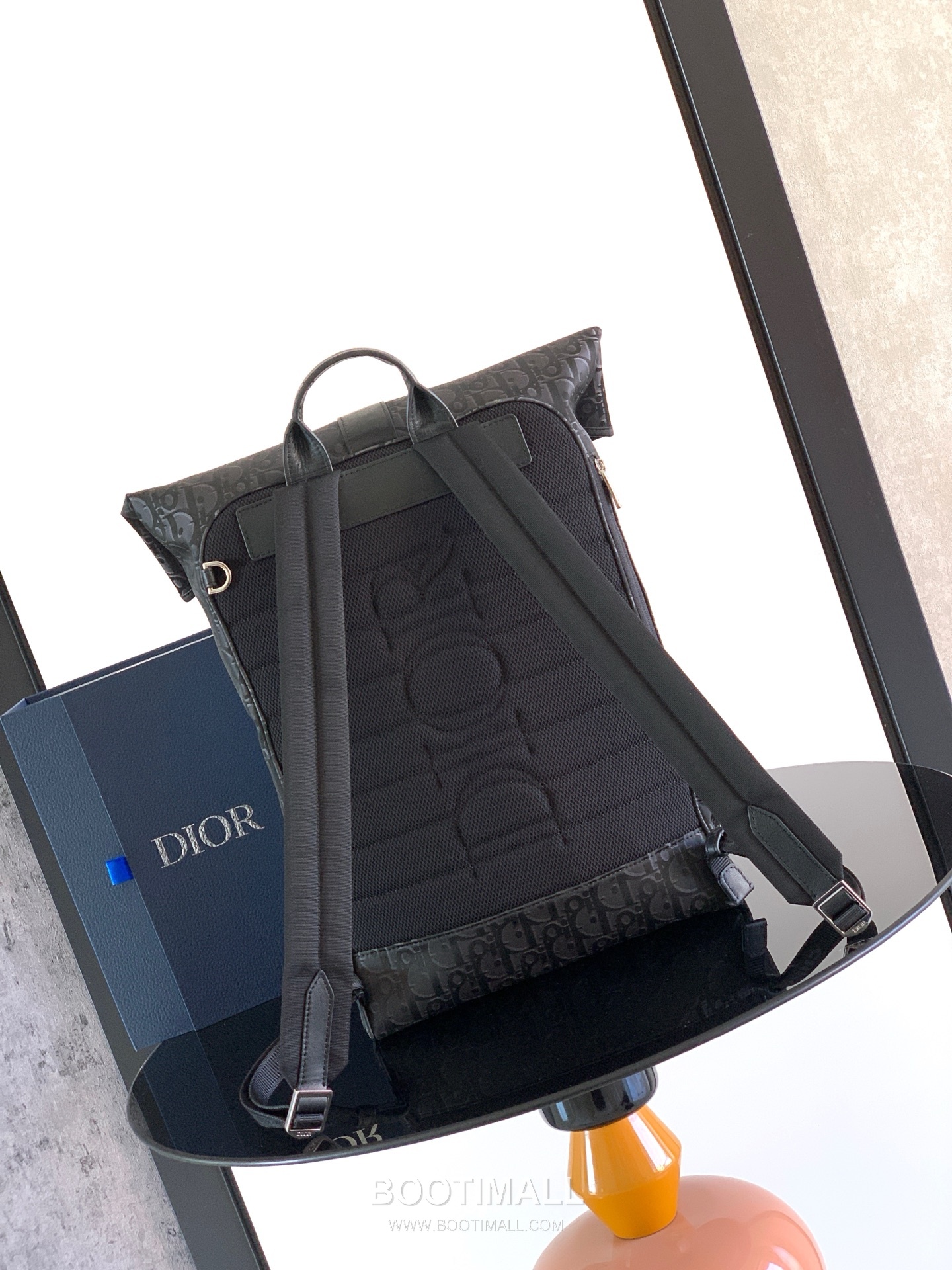 Dior Trek Oblique Roll-Top Oblique Nylon Black Backpack 디올 트렉 오블리크 롤탑 1DTBA245DOL 오블리크 나일론 블랙 백팩 41cm 3