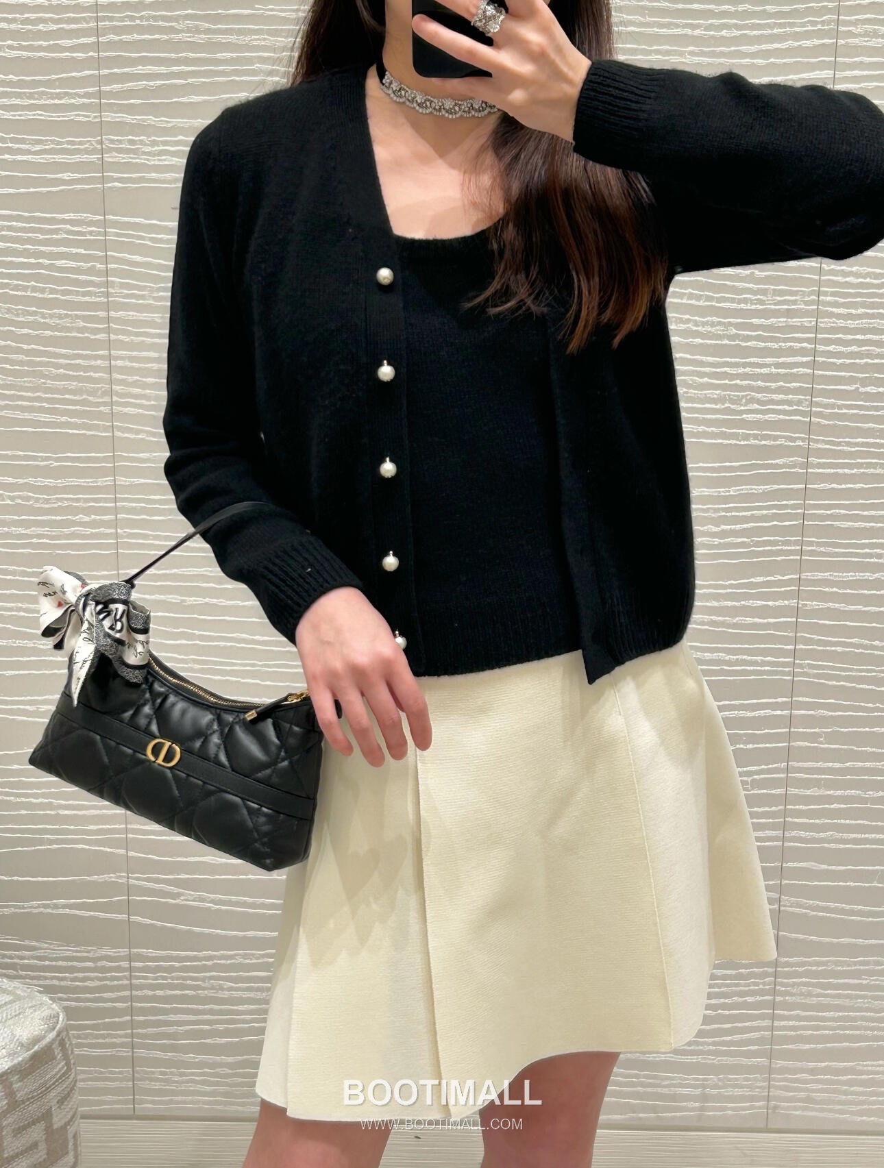 Dior Miss Caro Cannage Hobo Lambskin Black Shoulder Bag 디올 미스 카로 까나쥬 호보 램스킨 블랙 숄더백 24cm 3