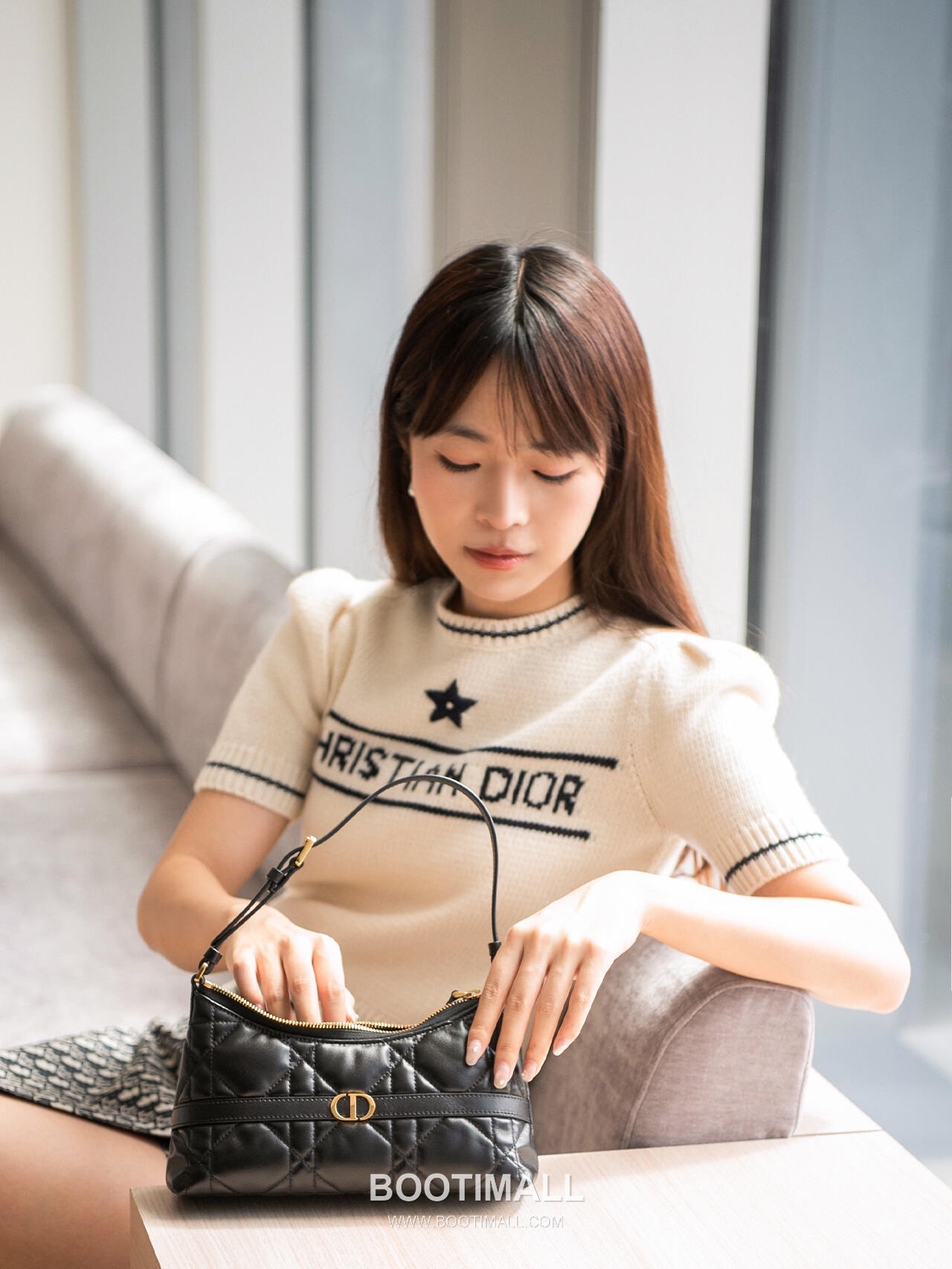 Dior Miss Caro Cannage Hobo Lambskin Black Shoulder Bag 디올 미스 카로 까나쥬 호보 램스킨 블랙 숄더백 24cm 4