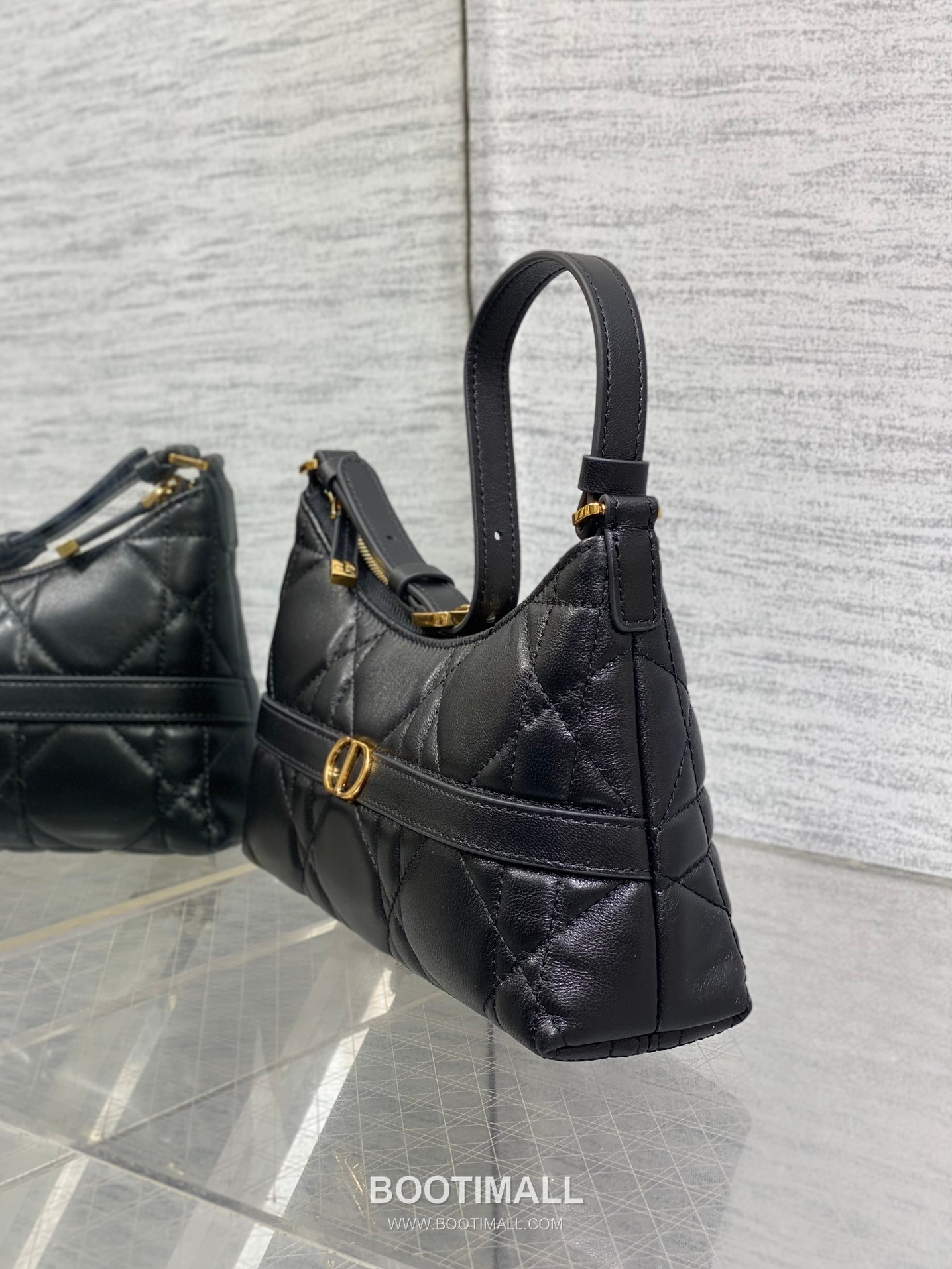 Dior Miss Caro Cannage Hobo Lambskin Black Shoulder Bag 디올 미스 카로 까나쥬 호보 램스킨 블랙 숄더백 24cm 10