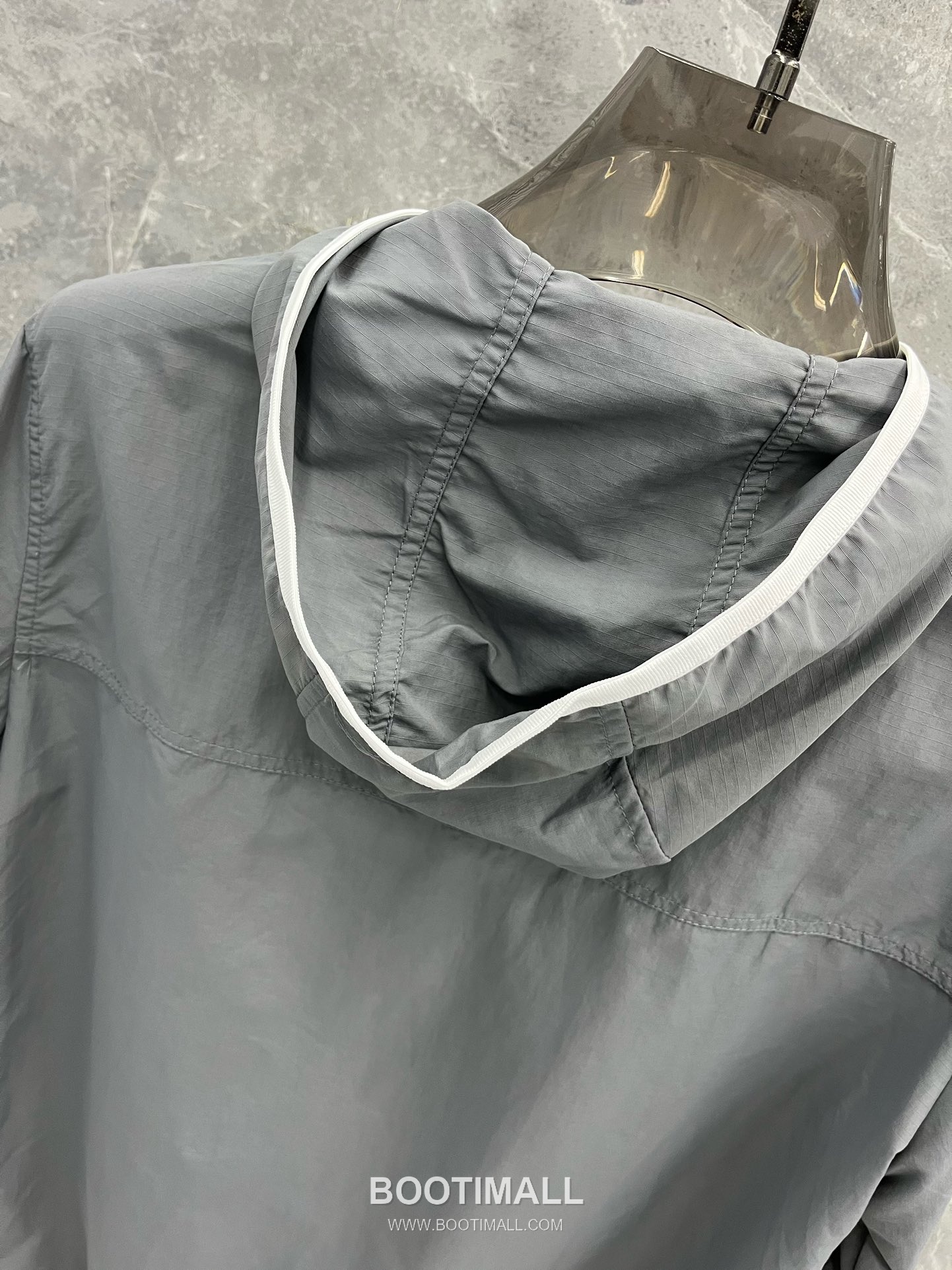 Thom Browne White-Trim 4-Bar Zip Hoodie Navy Windbreaker 톰브라운 화이트 트림 4바 집업 후드 네이비 바람막이 3