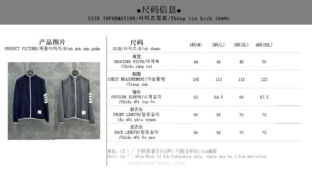 Thom Browne White-Trim 4-Bar Zip Hoodie Navy Windbreaker 톰브라운 화이트 트림 4바 집업 후드 네이비 바람막이 10