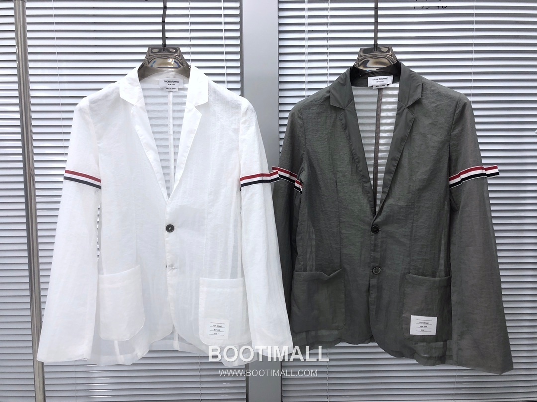 Thom Browne Sheer Sun-Protection Blazer Light Fabric White 톰브라운 시어 선프로텍션 블레이저 경량 소재 화이트 1