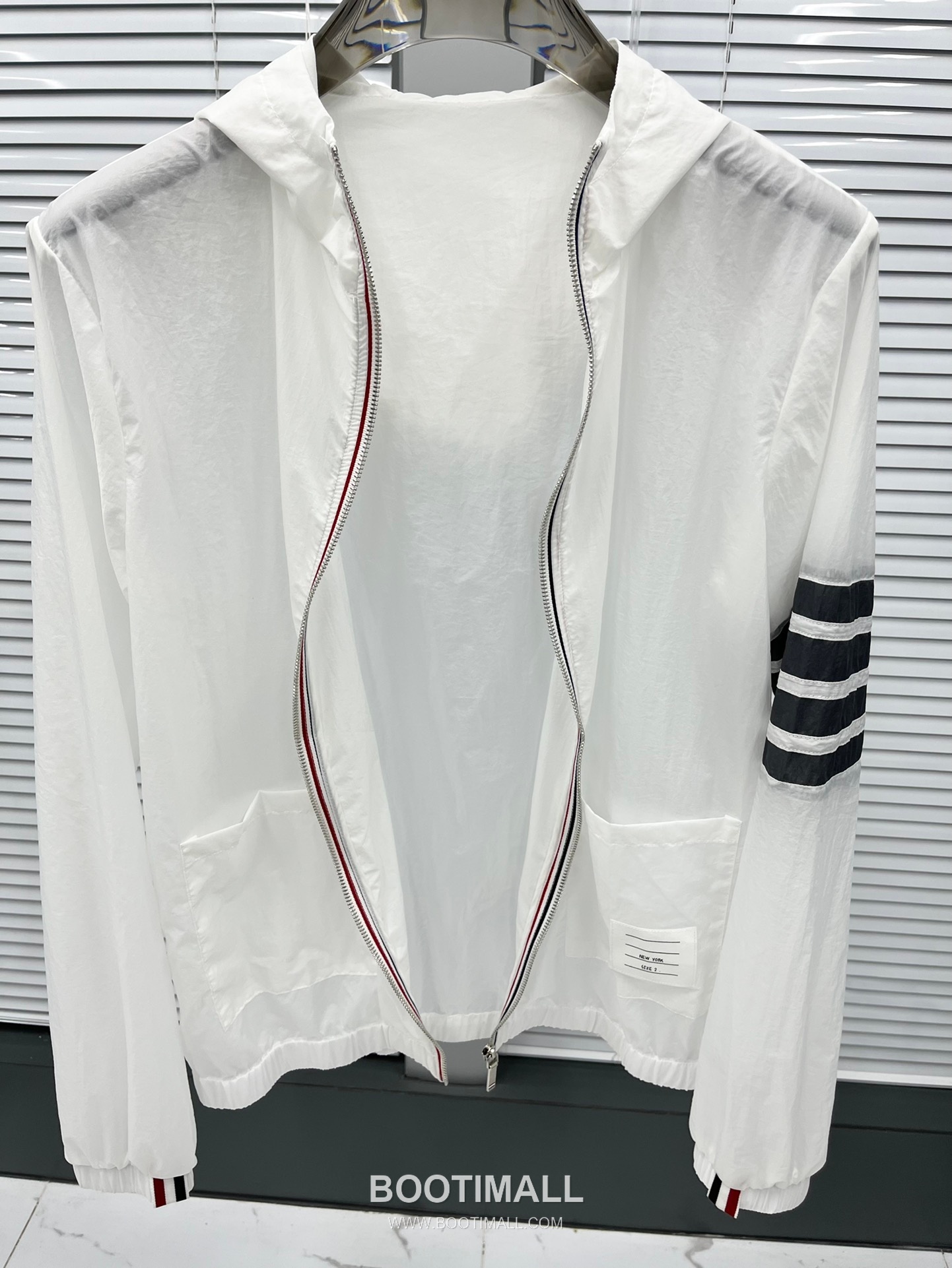 Thom Browne 4-Bar Zip Hooded Sun Jacket Gray 톰브라운 4바 지퍼 후드 선재킷 그레이 8