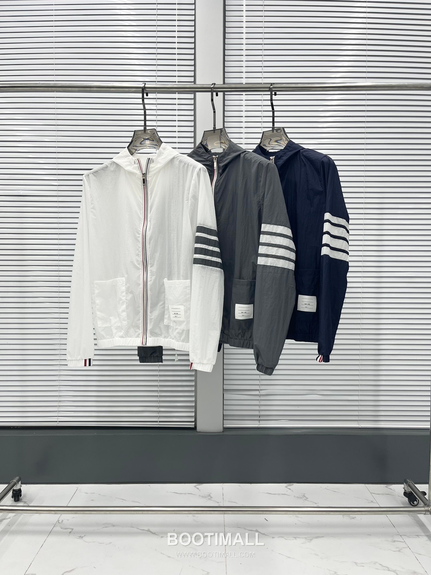 Thom Browne 4-Bar Zip Hooded Sun Jacket Gray 톰브라운 4바 지퍼 후드 선재킷 그레이 9