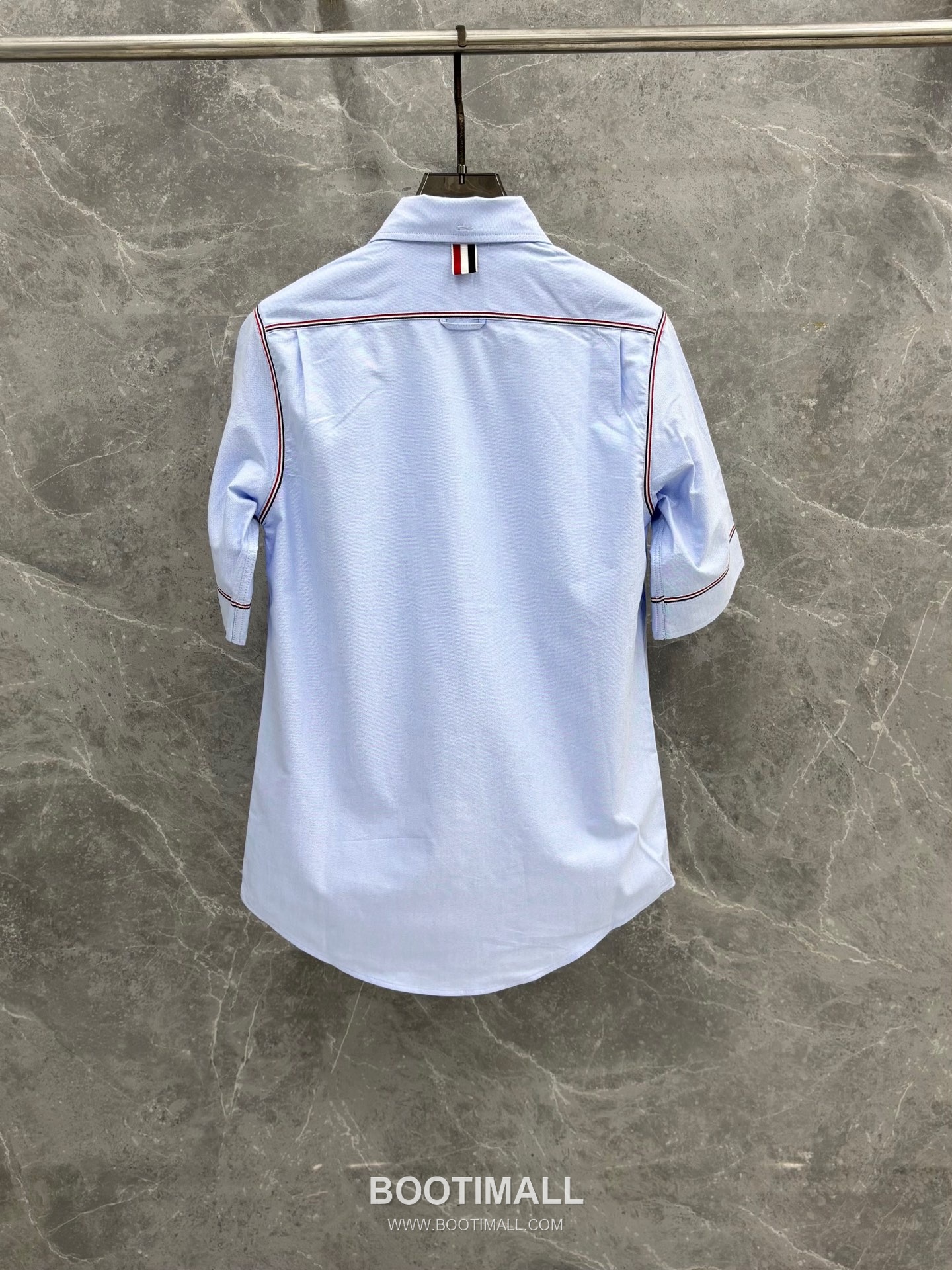 Thom Browne Webbing Stripe Oxford Cotton Short-Sleeve Shirt 톰브라운 웹빙 스트라이프 옥스포드 코튼 반팔 셔츠 3