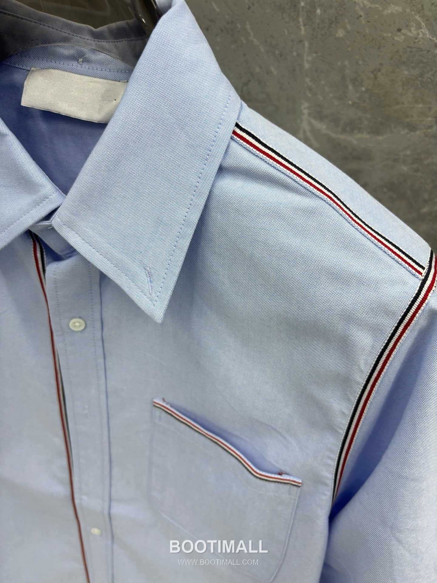 Thom Browne Webbing Stripe Oxford Cotton Short-Sleeve Shirt 톰브라운 웹빙 스트라이프 옥스포드 코튼 반팔 셔츠 7