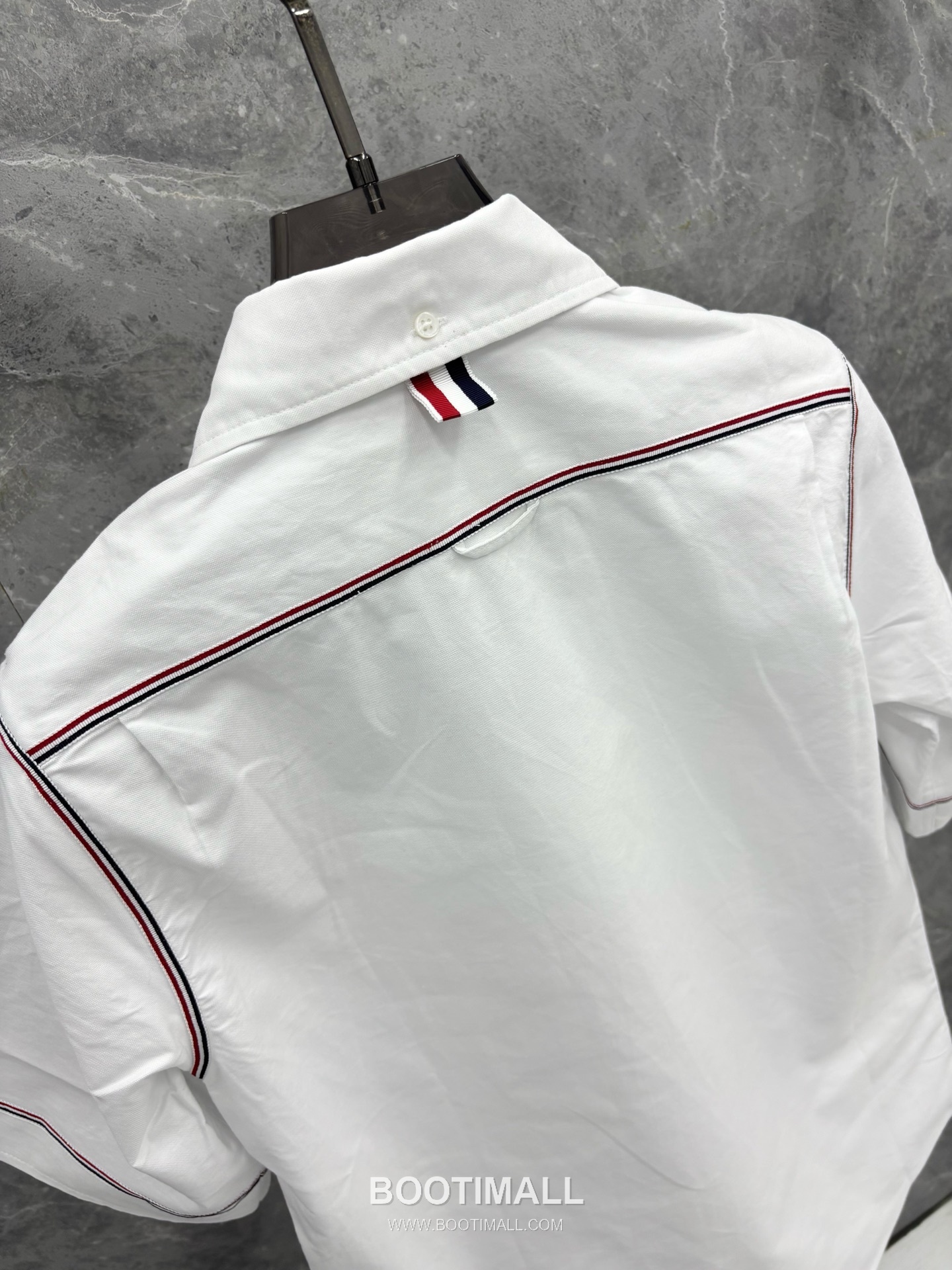 Thom Browne Webbing Stripe Oxford Cotton Short-Sleeve Shirt 톰브라운 웹빙 스트라이프 옥스포드 코튼 반팔 셔츠 3