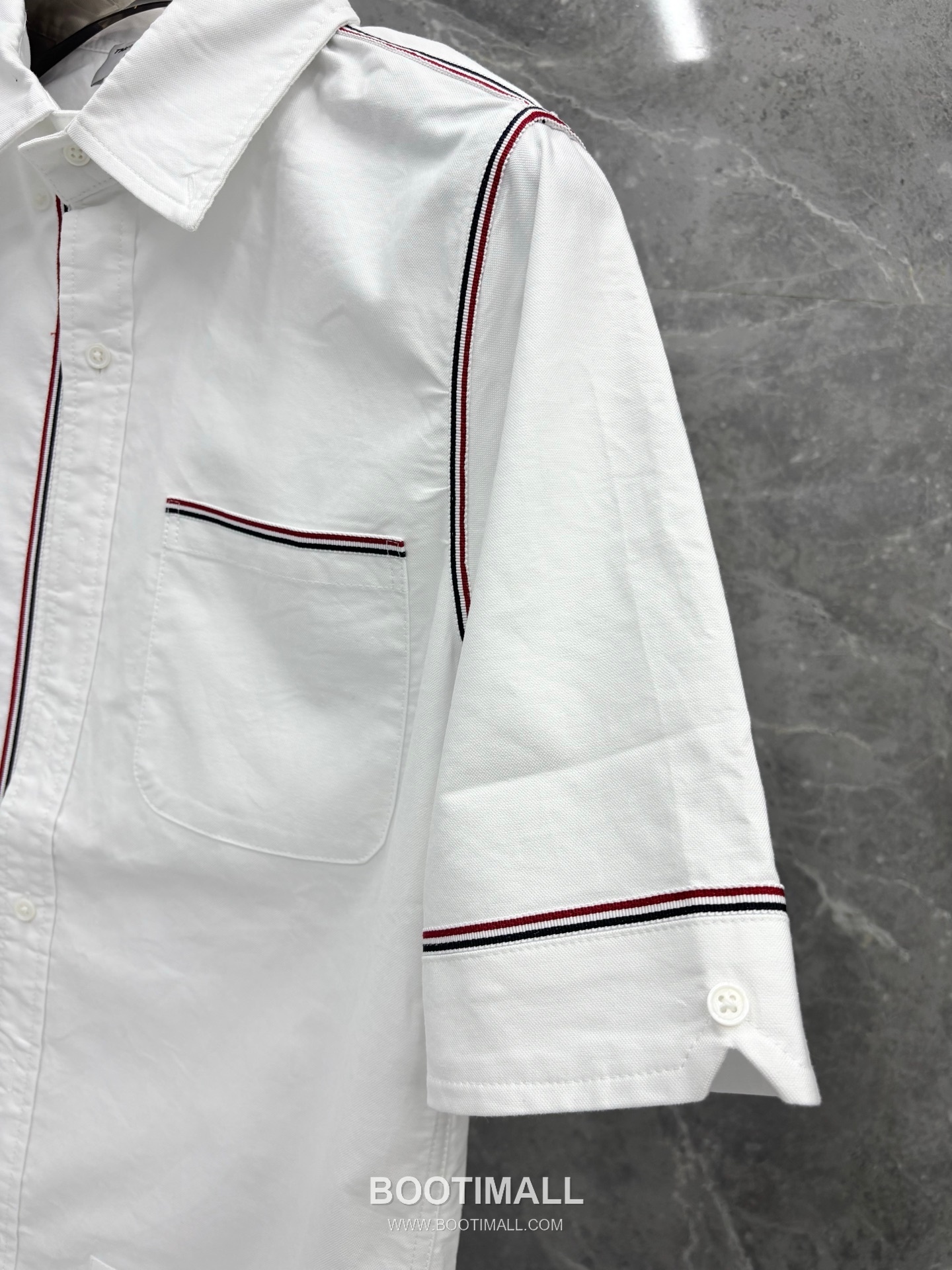 Thom Browne Webbing Stripe Oxford Cotton Short-Sleeve Shirt 톰브라운 웹빙 스트라이프 옥스포드 코튼 반팔 셔츠 7