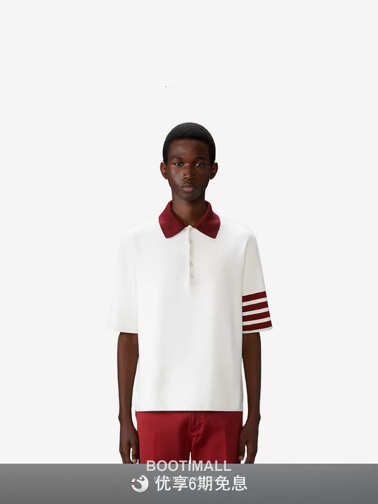 Thom Browne 4-Bar Contrast Knit Polo Cotton Short Sleeve 톰브라운 4바 배색 니트 폴로 코튼 반팔 2
