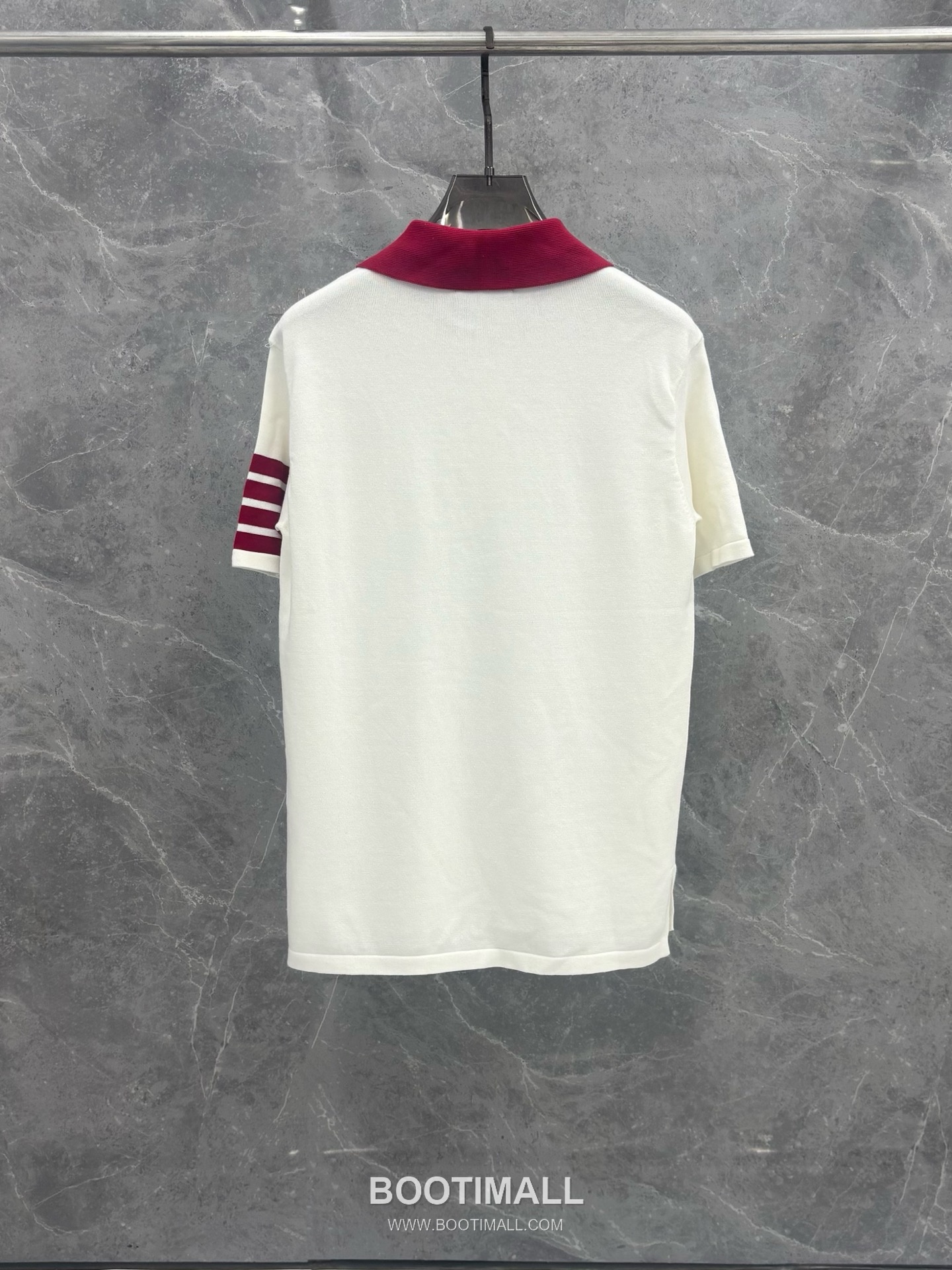 Thom Browne 4-Bar Contrast Knit Polo Cotton Short Sleeve 톰브라운 4바 배색 니트 폴로 코튼 반팔 4