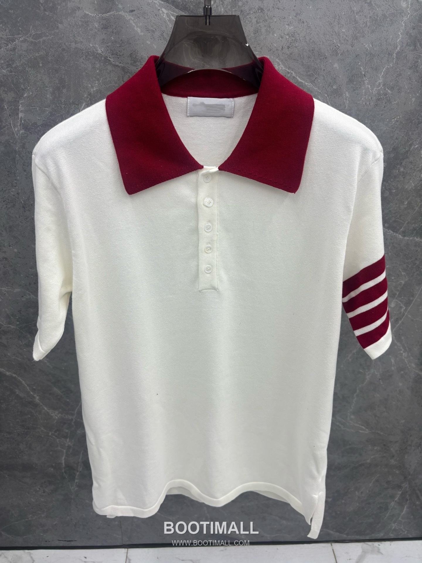 Thom Browne 4-Bar Contrast Knit Polo Cotton Short Sleeve 톰브라운 4바 배색 니트 폴로 코튼 반팔 5