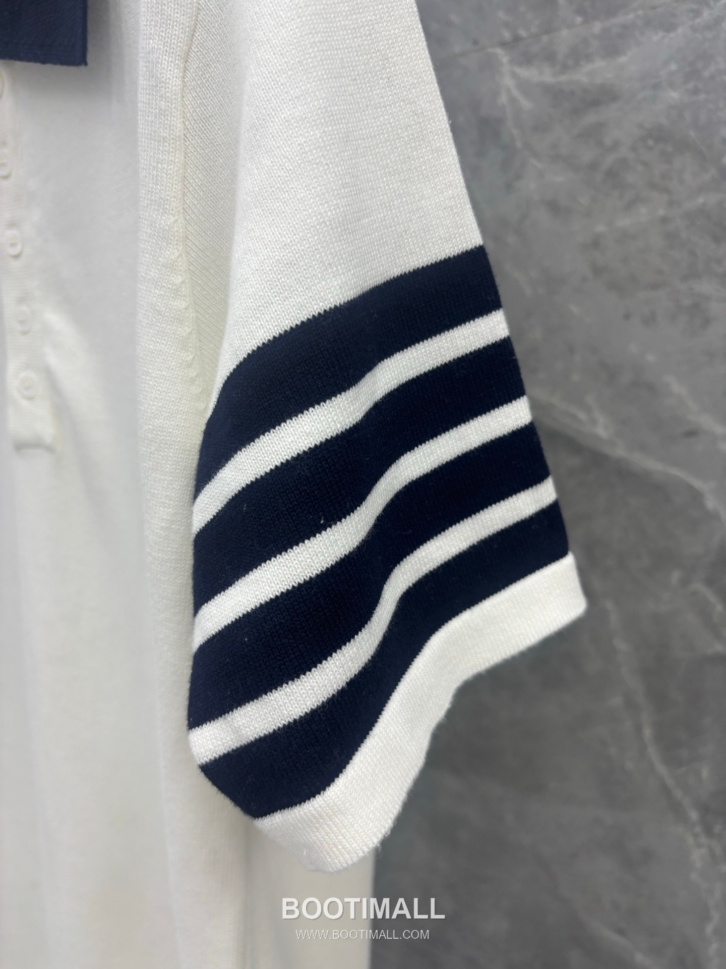 Thom Browne 4-Bar Contrast Knit Polo Cotton Short Sleeve 톰브라운 4바 배색 니트 폴로 코튼 반팔 4