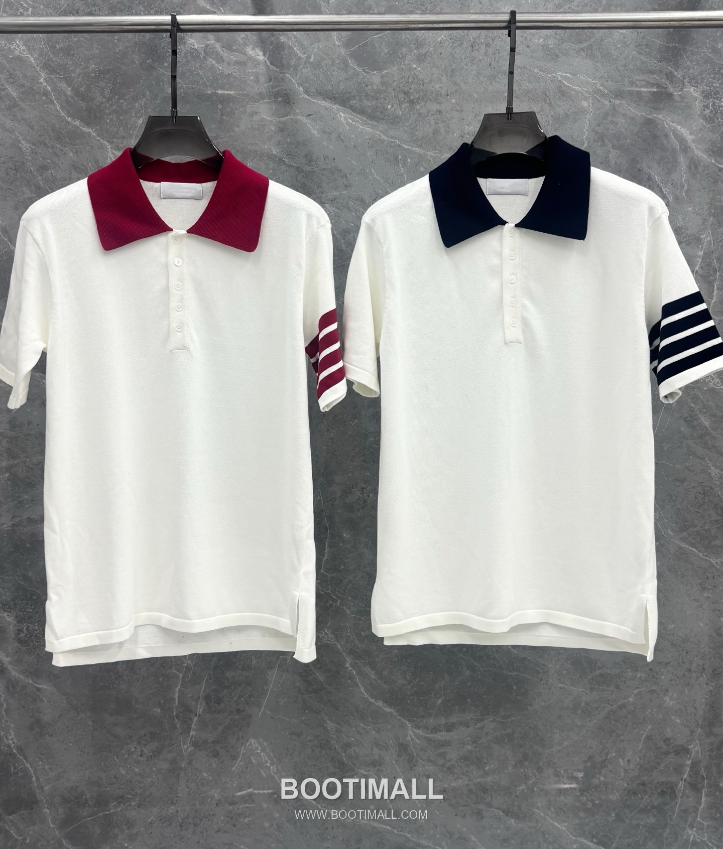 Thom Browne 4-Bar Contrast Knit Polo Cotton Short Sleeve 톰브라운 4바 배색 니트 폴로 코튼 반팔 6