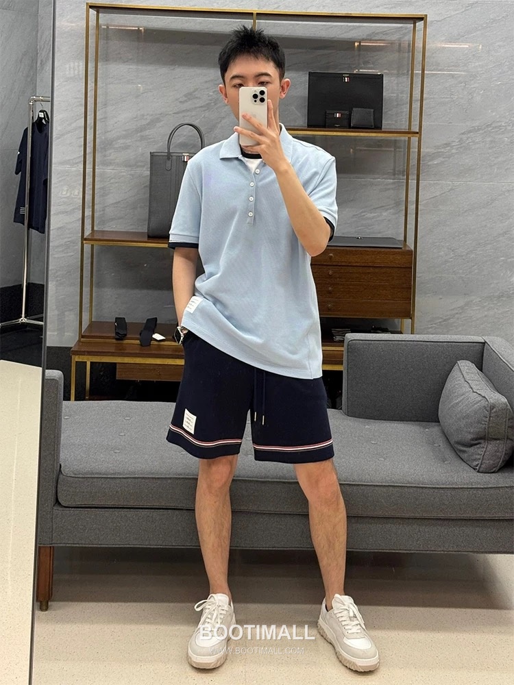 Thom Browne Tricolor Jacquard Knit Shorts Cotton Red 톰브라운 트리컬러 자카드 니트 쇼츠 코튼 레드 1