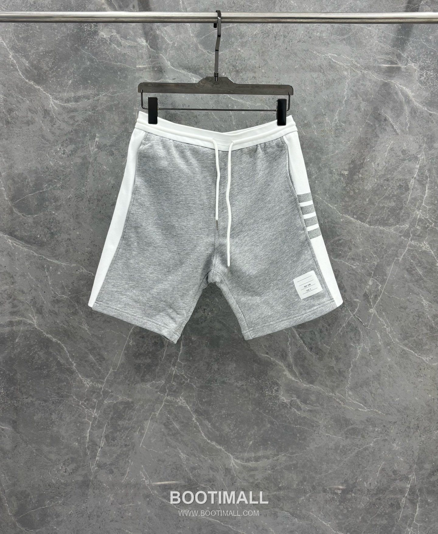 Thom Browne 4-Bar Colorblock Ribbed Cotton Navy Shorts 톰브라운 4바 컬러블록 립 코튼 네이비 쇼츠 2