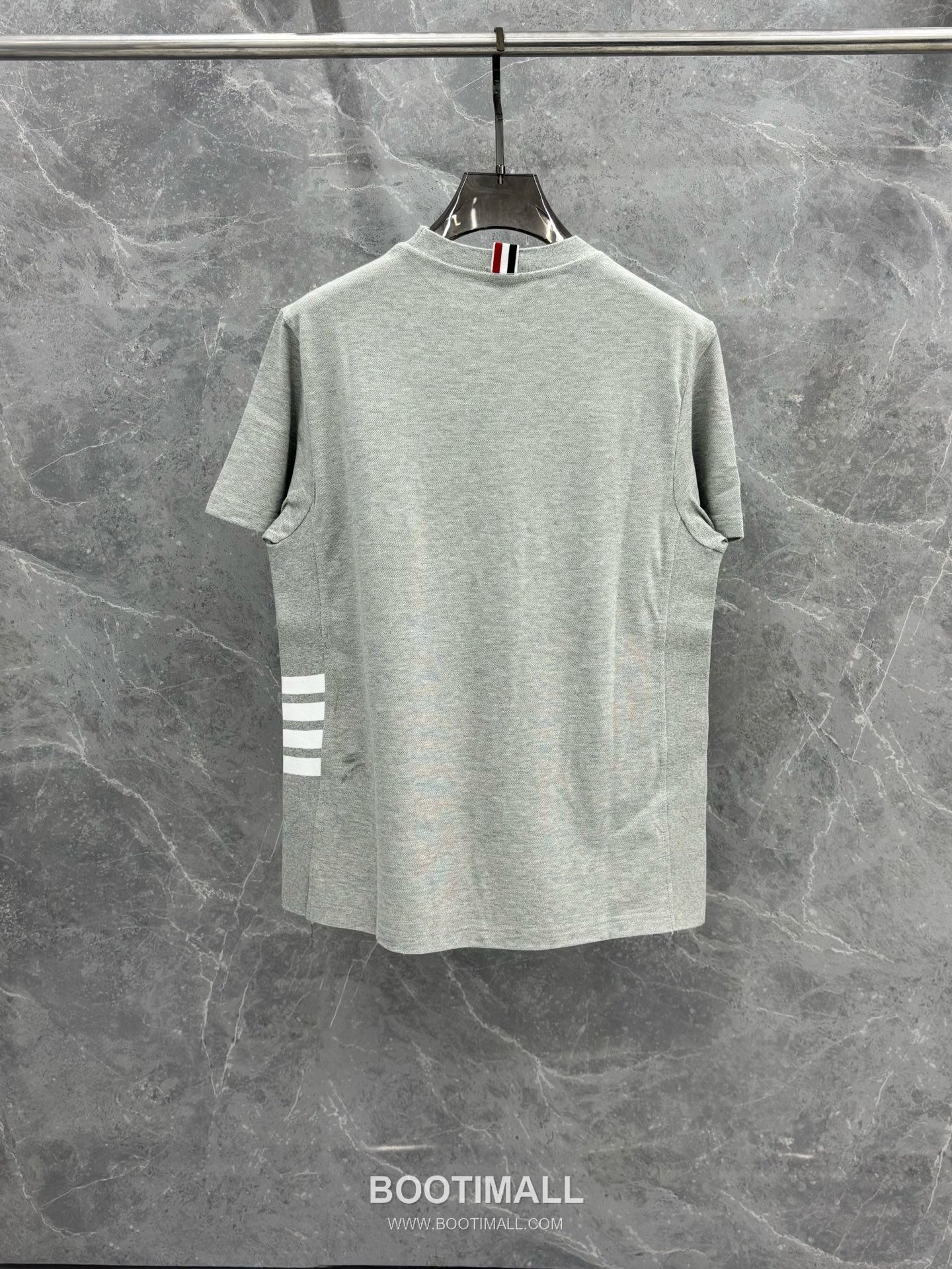 Thom Browne 4-Bar Ribbed Panel Tee Cotton Red T-Shirt 톰브라운 4바 립 패널 티 코튼 레드 티셔츠 2