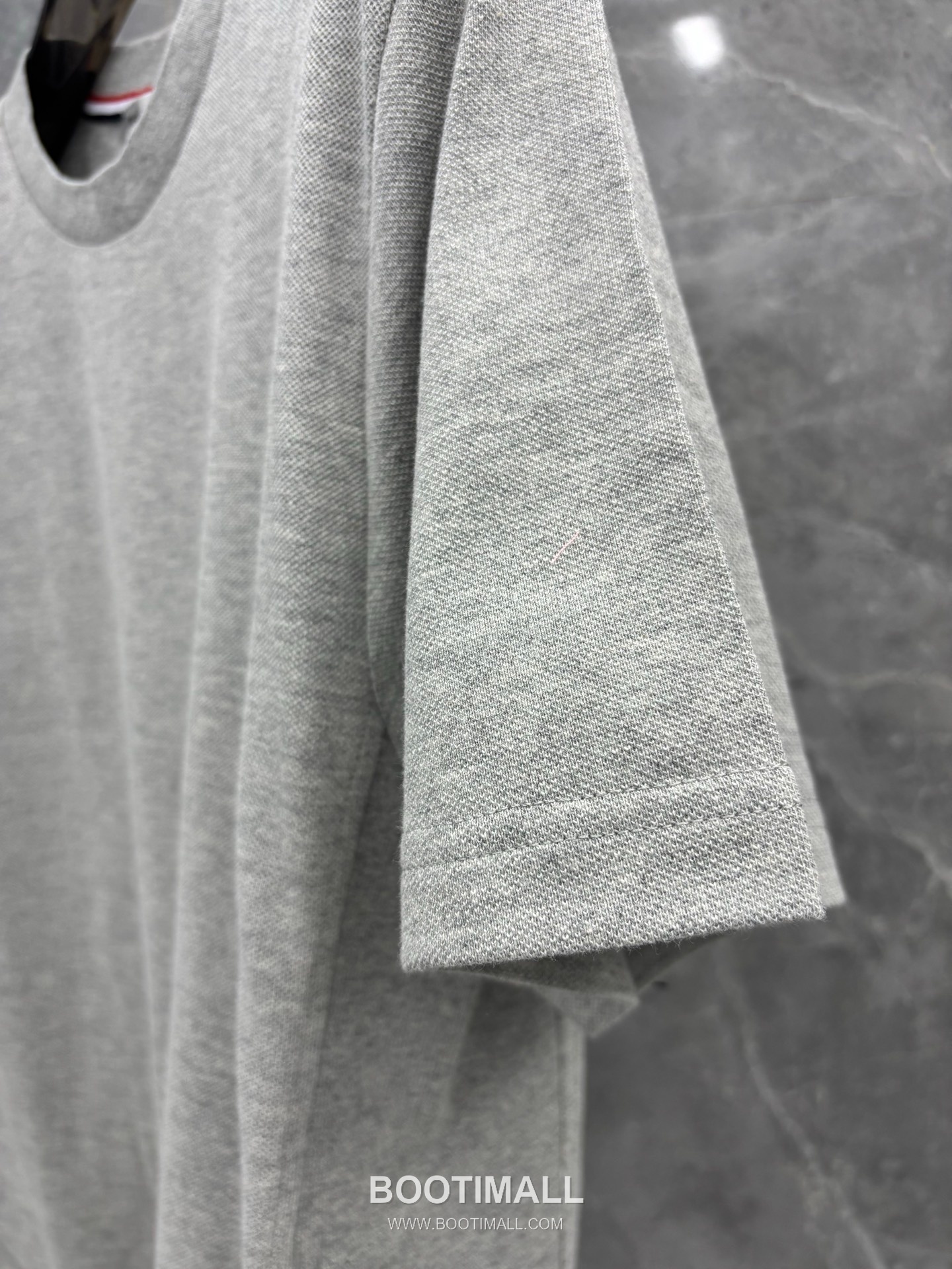 Thom Browne 4-Bar Ribbed Panel Tee Cotton Red T-Shirt 톰브라운 4바 립 패널 티 코튼 레드 티셔츠 7