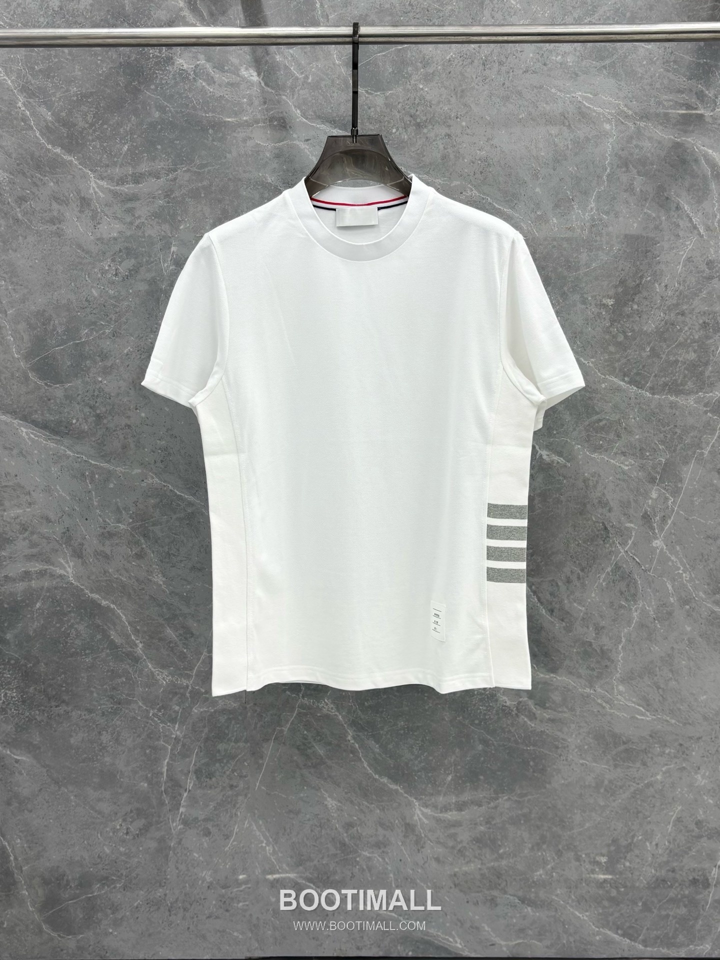 Thom Browne 4-Bar Ribbed Panel Tee Cotton Red T-Shirt 톰브라운 4바 립 패널 티 코튼 레드 티셔츠 1