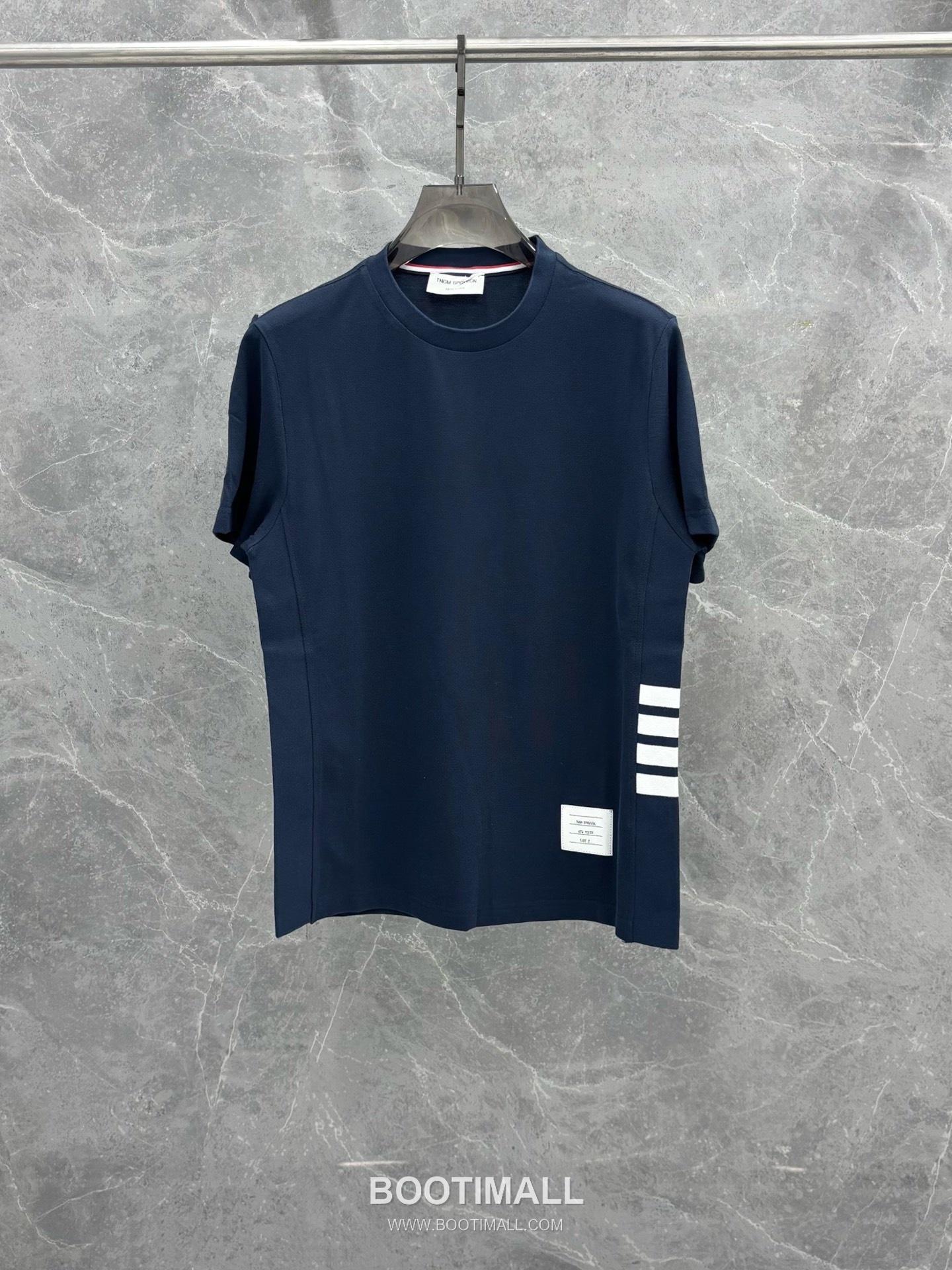 Thom Browne 4-Bar Ribbed Panel Tee Cotton Red T-Shirt 톰브라운 4바 립 패널 티 코튼 레드 티셔츠 1