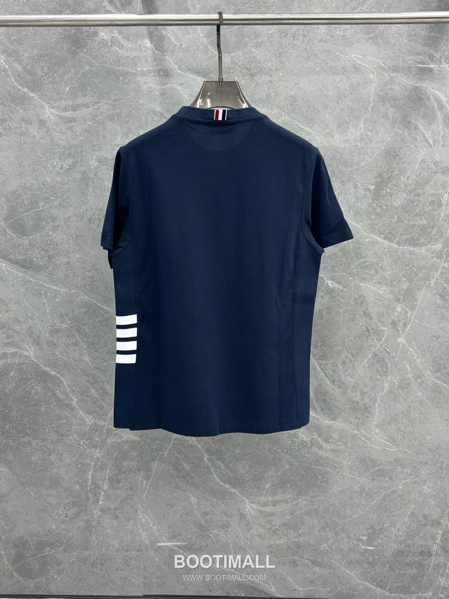 Thom Browne 4-Bar Ribbed Panel Tee Cotton Red T-Shirt 톰브라운 4바 립 패널 티 코튼 레드 티셔츠 2