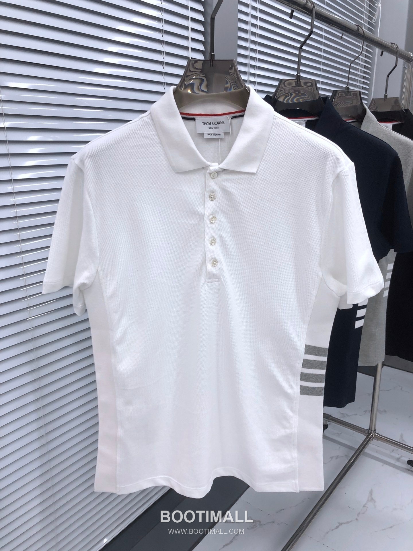 Thom Browne 4-Bar Rib Panel Polo Cotton Red Polo Shirt 톰브라운 4바 립 패널 폴로 코튼 레드 폴로셔츠 1