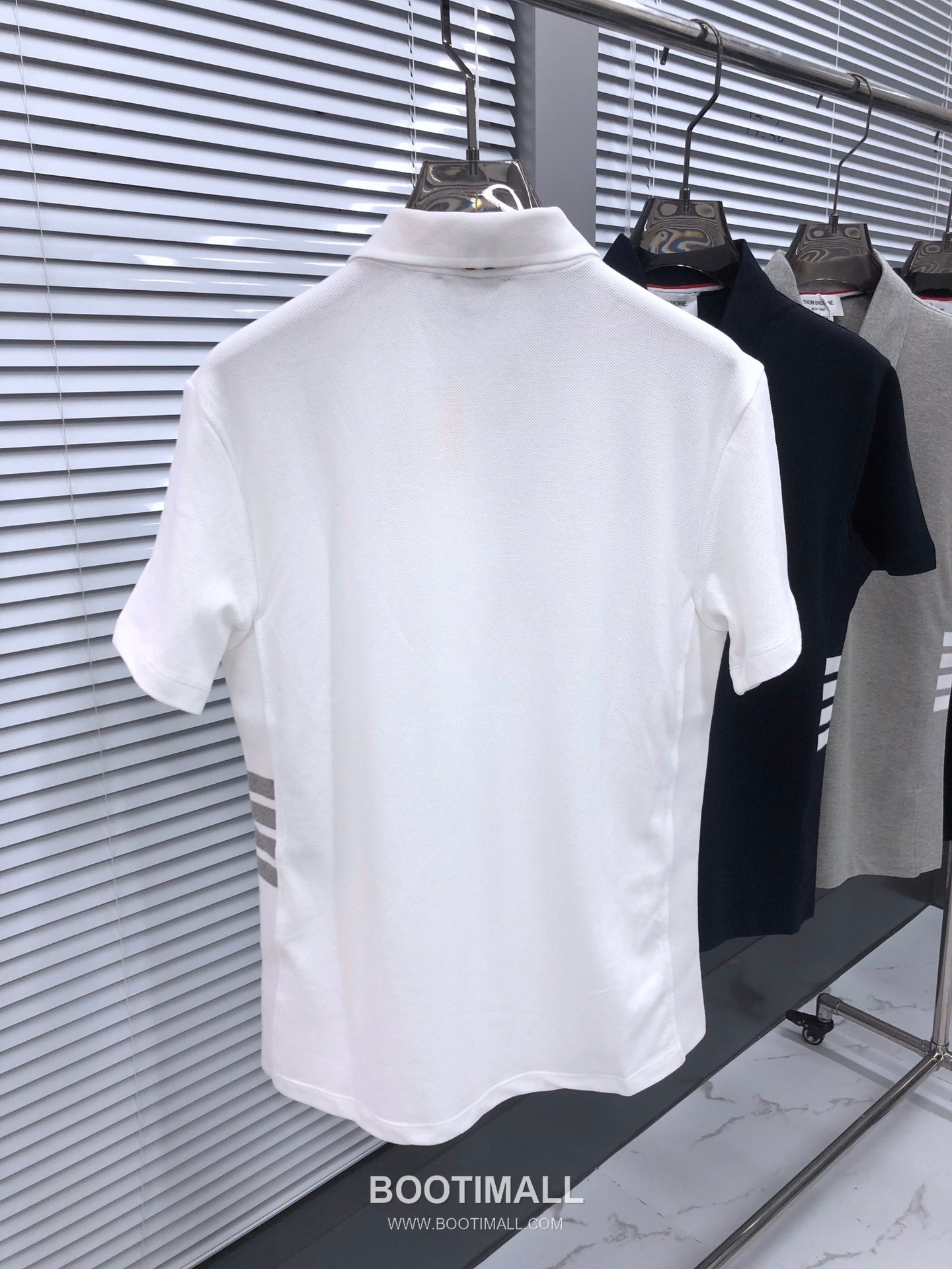 Thom Browne 4-Bar Rib Panel Polo Cotton Red Polo Shirt 톰브라운 4바 립 패널 폴로 코튼 레드 폴로셔츠 2