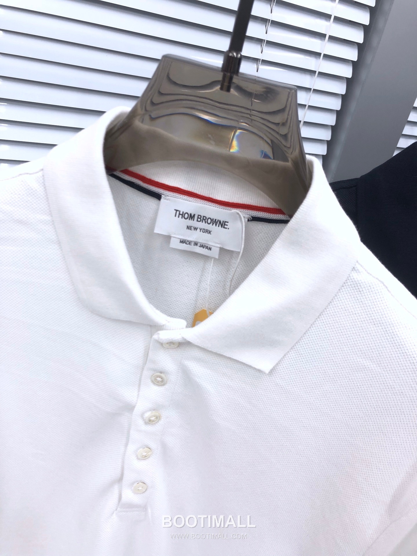 Thom Browne 4-Bar Rib Panel Polo Cotton Red Polo Shirt 톰브라운 4바 립 패널 폴로 코튼 레드 폴로셔츠 3