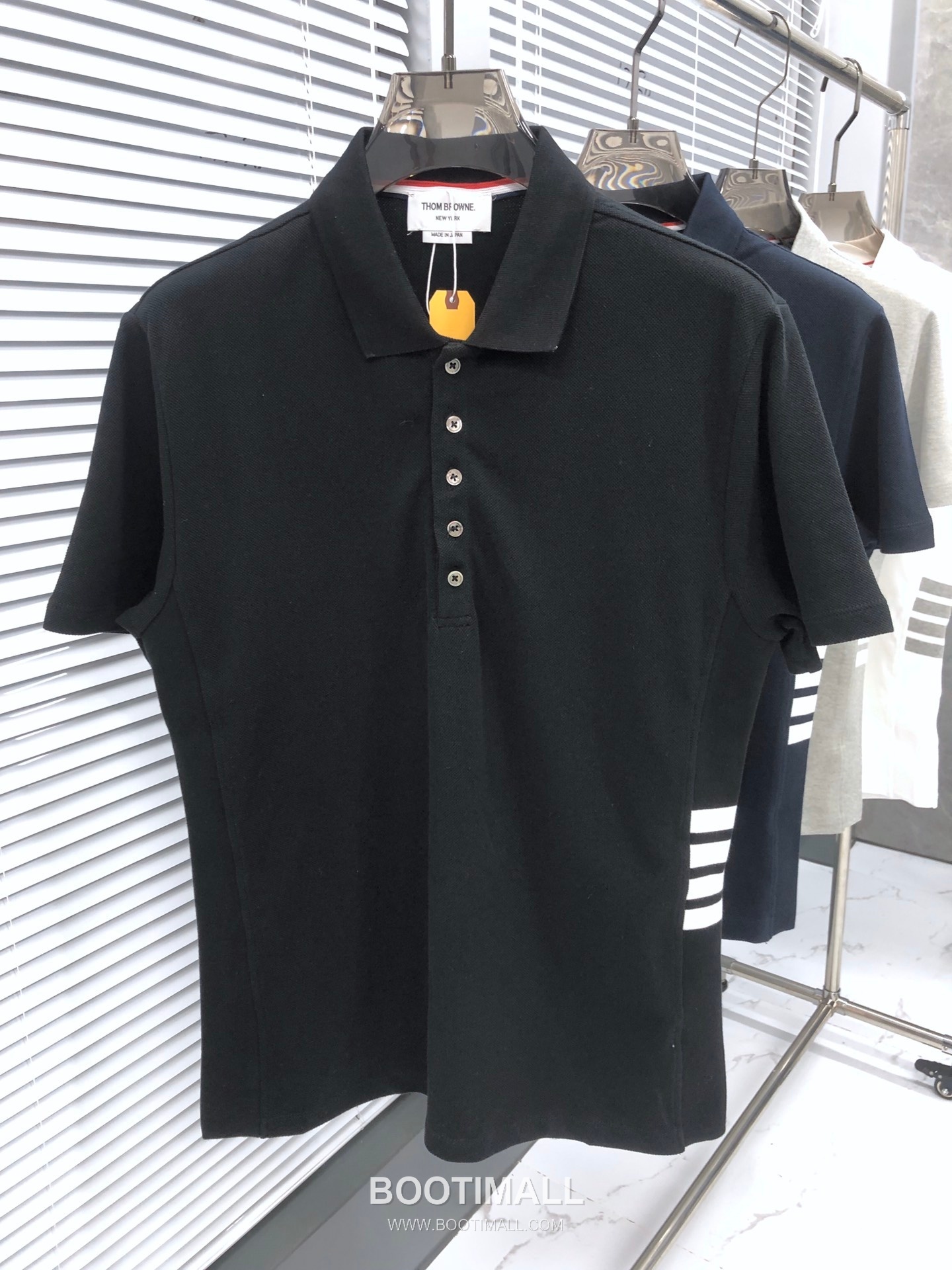 Thom Browne 4-Bar Rib Panel Polo Cotton Red Polo Shirt 톰브라운 4바 립 패널 폴로 코튼 레드 폴로셔츠 1