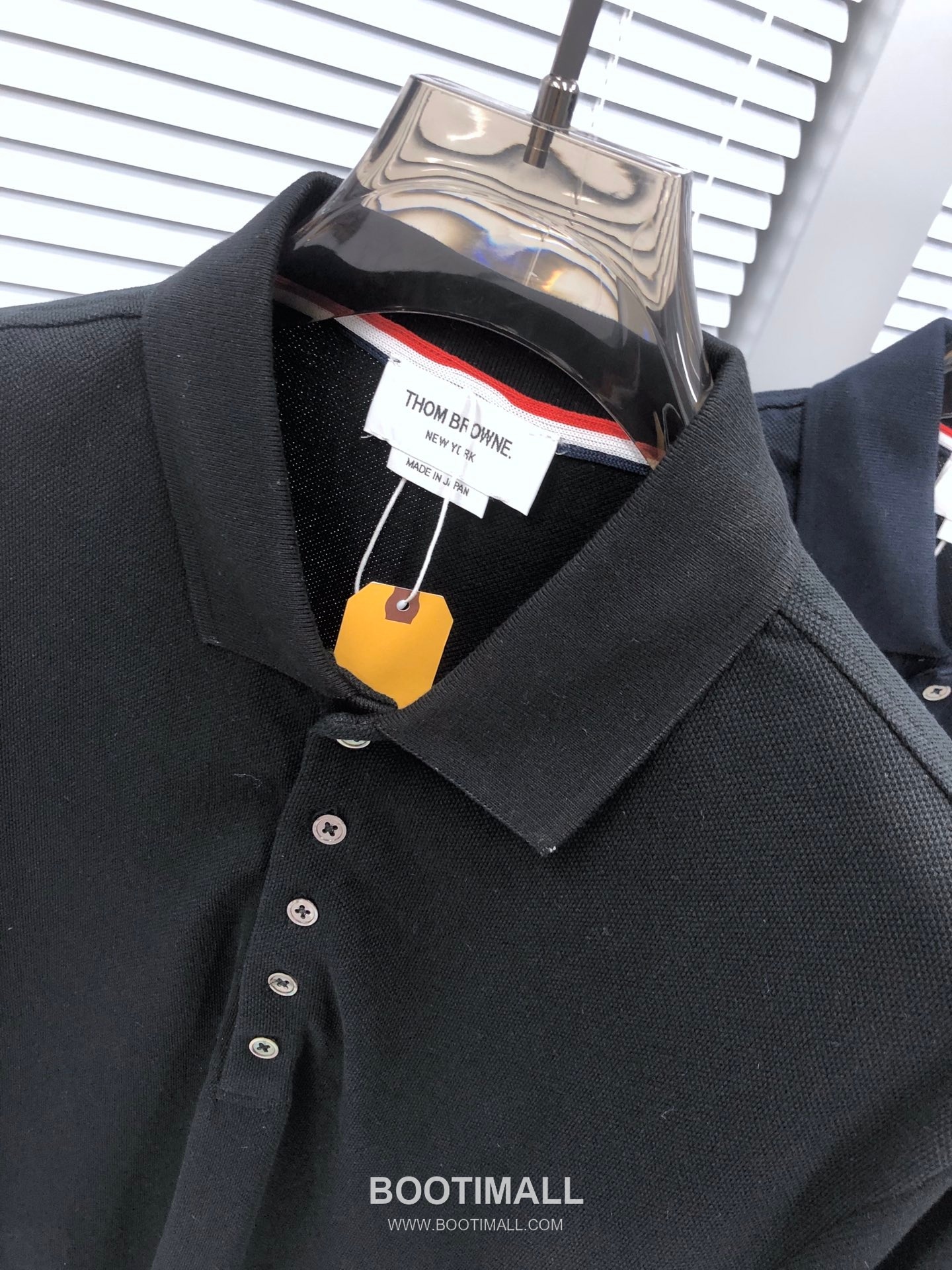 Thom Browne 4-Bar Rib Panel Polo Cotton Red Polo Shirt 톰브라운 4바 립 패널 폴로 코튼 레드 폴로셔츠 3