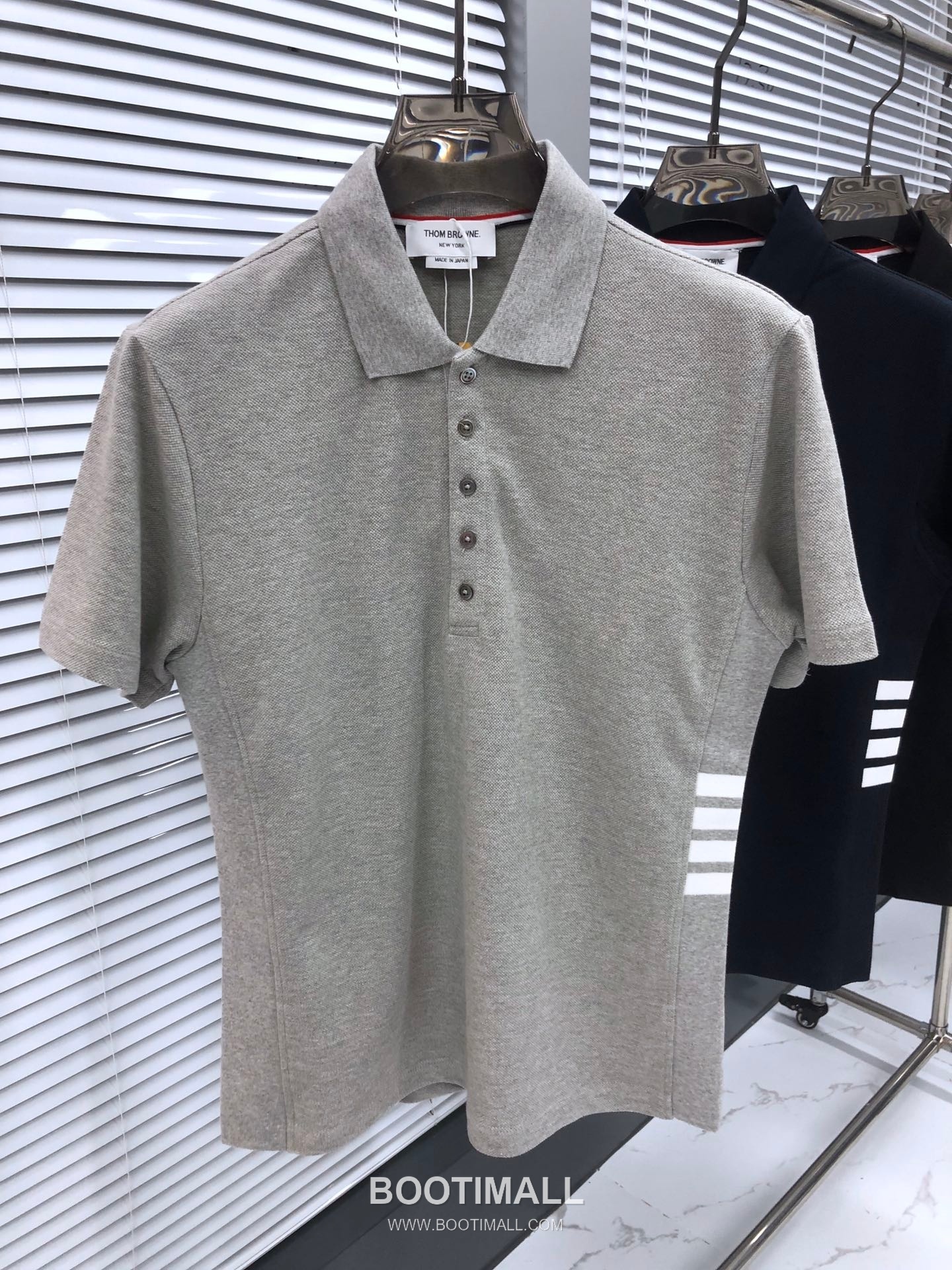 Thom Browne 4-Bar Rib Panel Polo Cotton Red Polo Shirt 톰브라운 4바 립 패널 폴로 코튼 레드 폴로셔츠 1