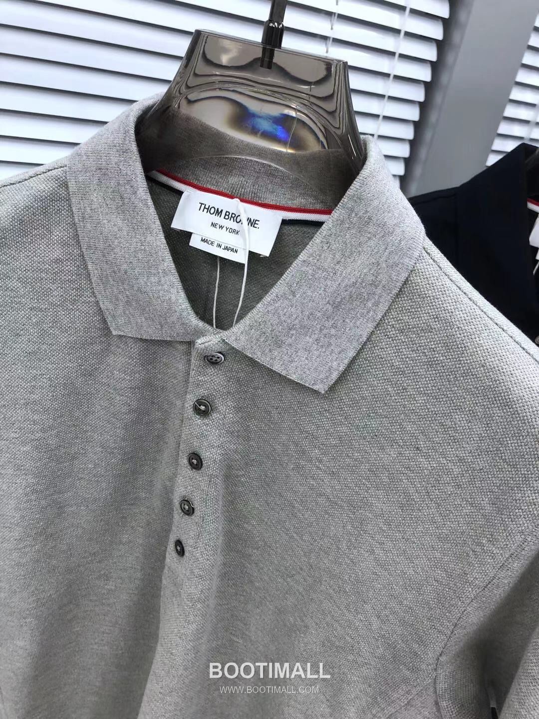 Thom Browne 4-Bar Rib Panel Polo Cotton Red Polo Shirt 톰브라운 4바 립 패널 폴로 코튼 레드 폴로셔츠 3