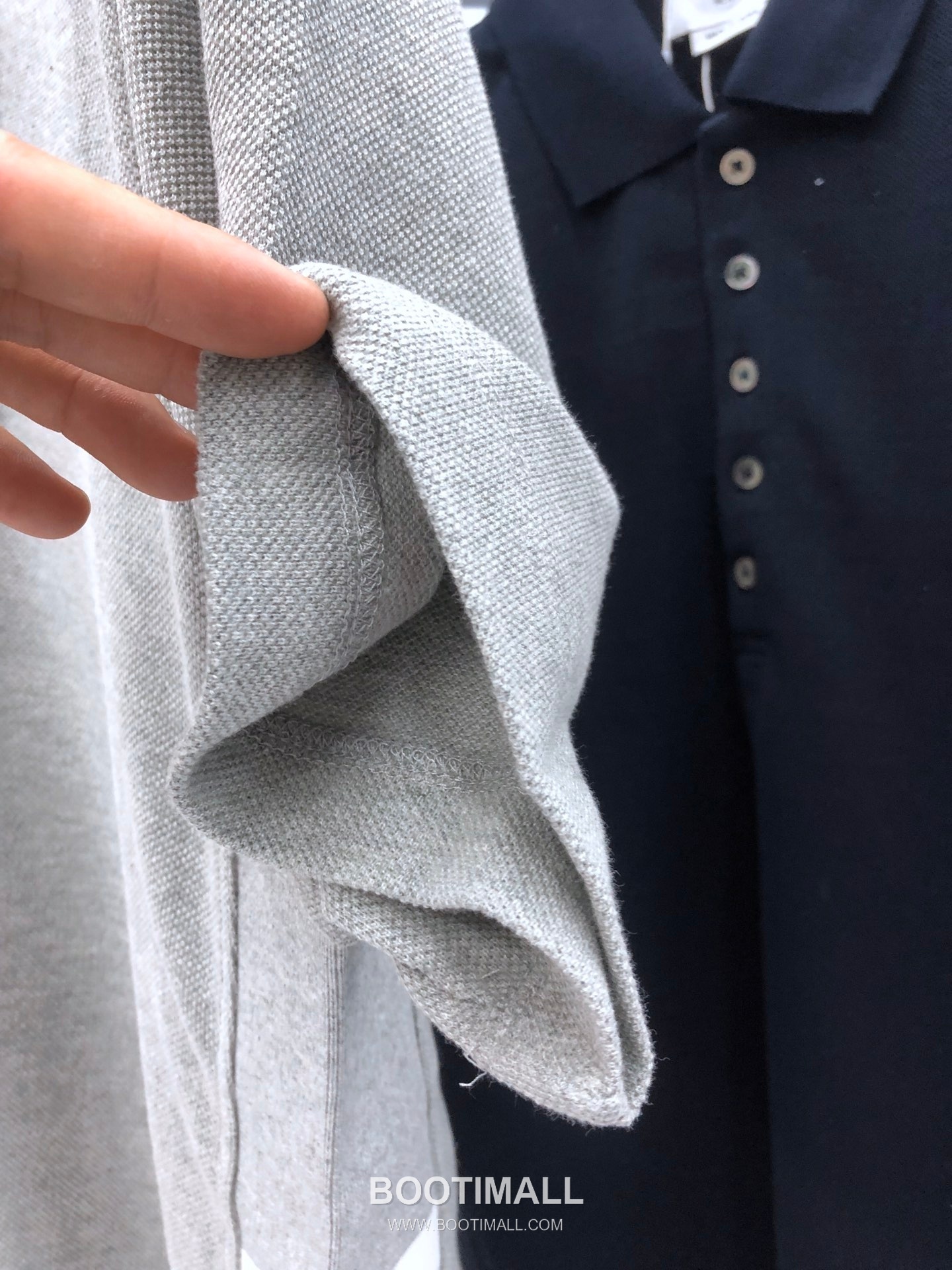 Thom Browne 4-Bar Rib Panel Polo Cotton Red Polo Shirt 톰브라운 4바 립 패널 폴로 코튼 레드 폴로셔츠 4