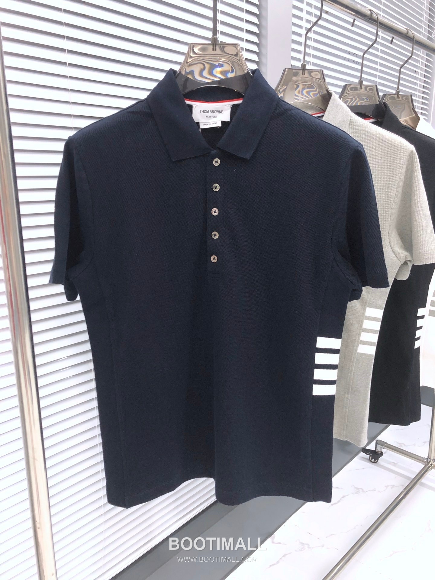 Thom Browne 4-Bar Rib Panel Polo Cotton Red Polo Shirt 톰브라운 4바 립 패널 폴로 코튼 레드 폴로셔츠 1