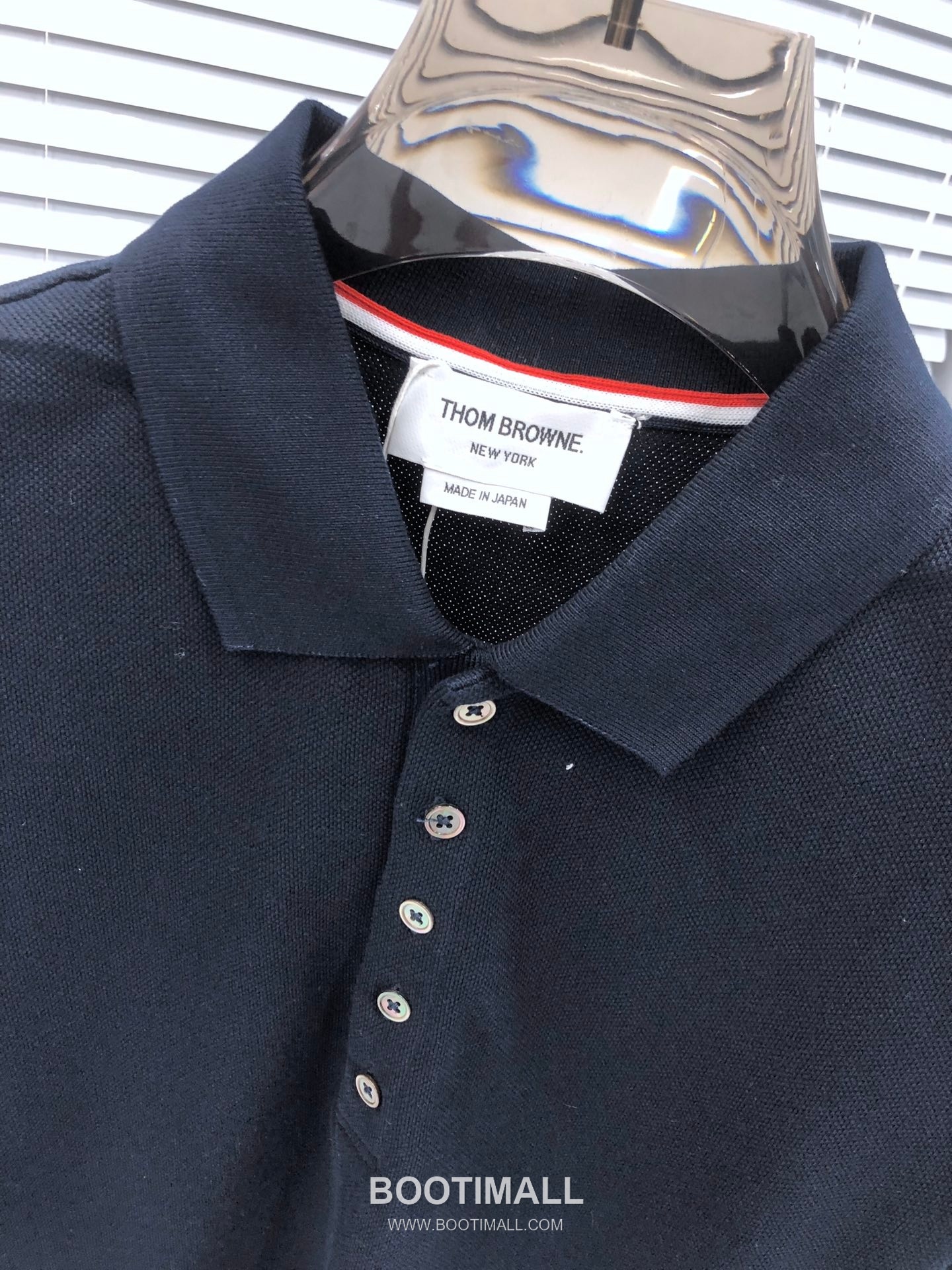 Thom Browne 4-Bar Rib Panel Polo Cotton Red Polo Shirt 톰브라운 4바 립 패널 폴로 코튼 레드 폴로셔츠 3