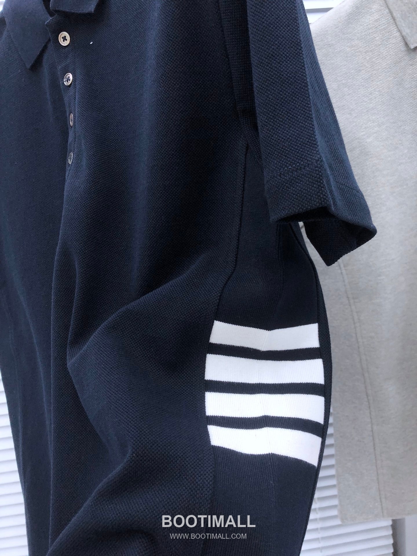 Thom Browne 4-Bar Rib Panel Polo Cotton Red Polo Shirt 톰브라운 4바 립 패널 폴로 코튼 레드 폴로셔츠 5