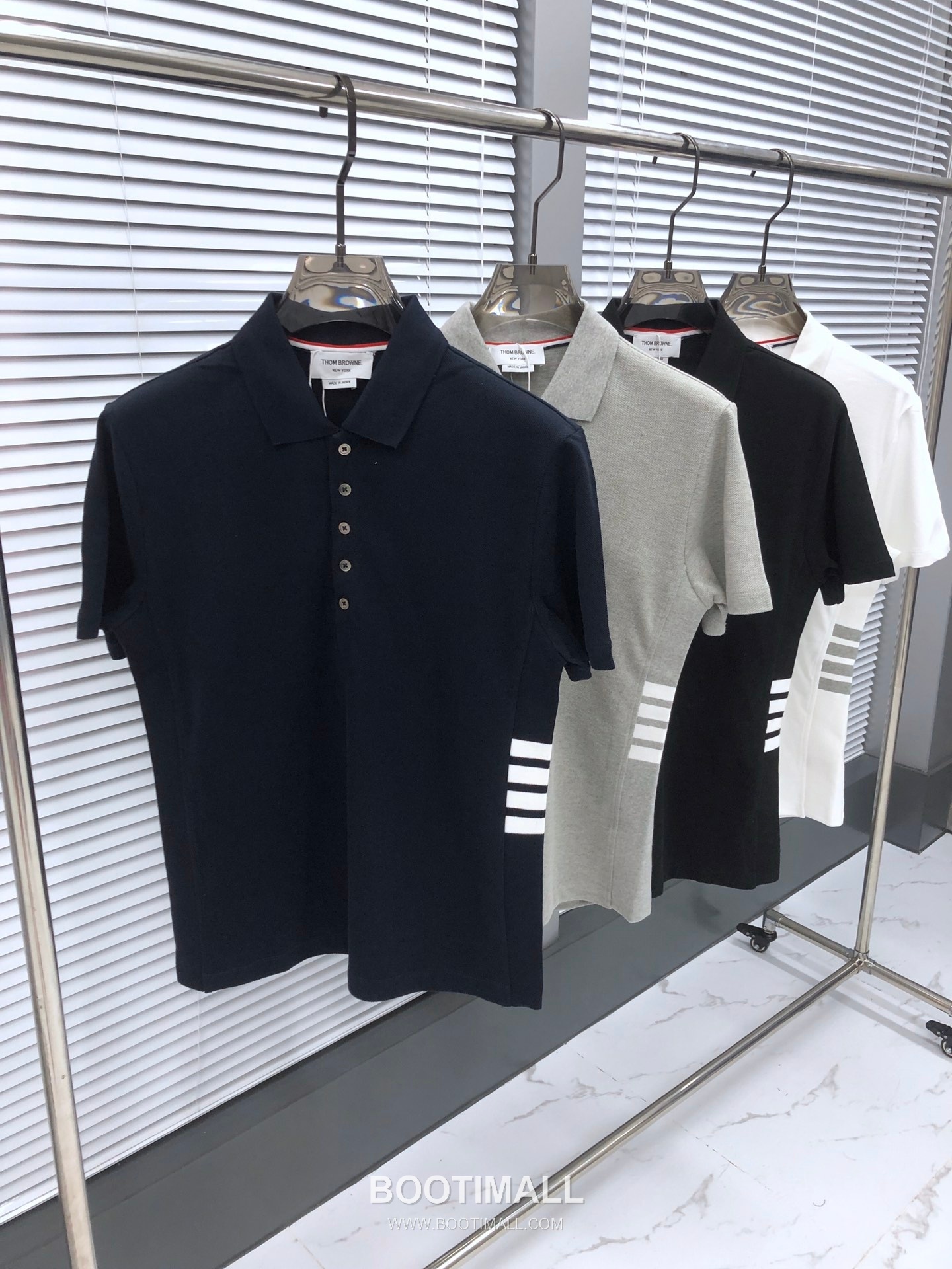 Thom Browne 4-Bar Rib Panel Polo Cotton Red Polo Shirt 톰브라운 4바 립 패널 폴로 코튼 레드 폴로셔츠 6