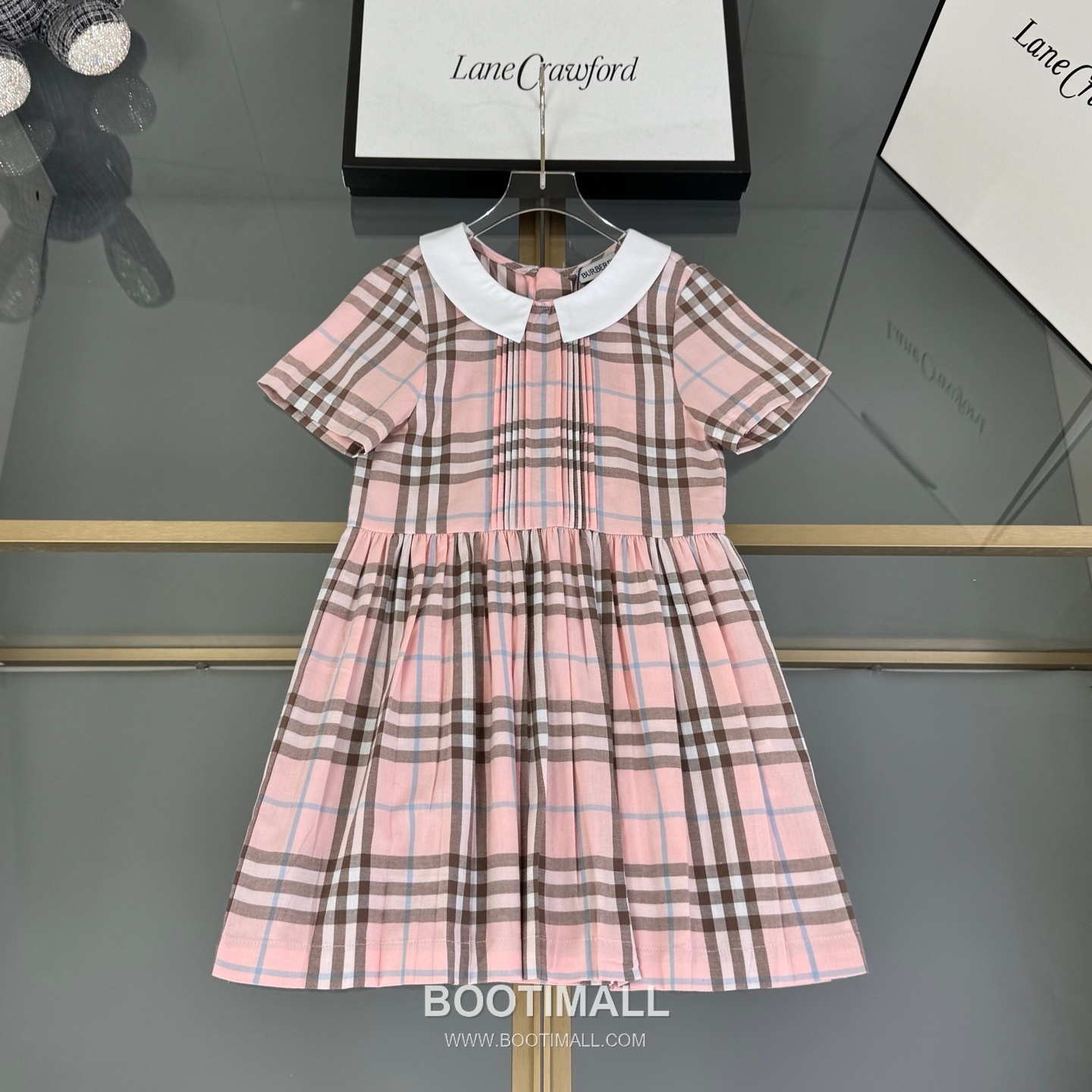 Balenciaga Check Short Dress Cotton Beige 발렌시아가 체크 반소매 원피스 코튼 베이지 1