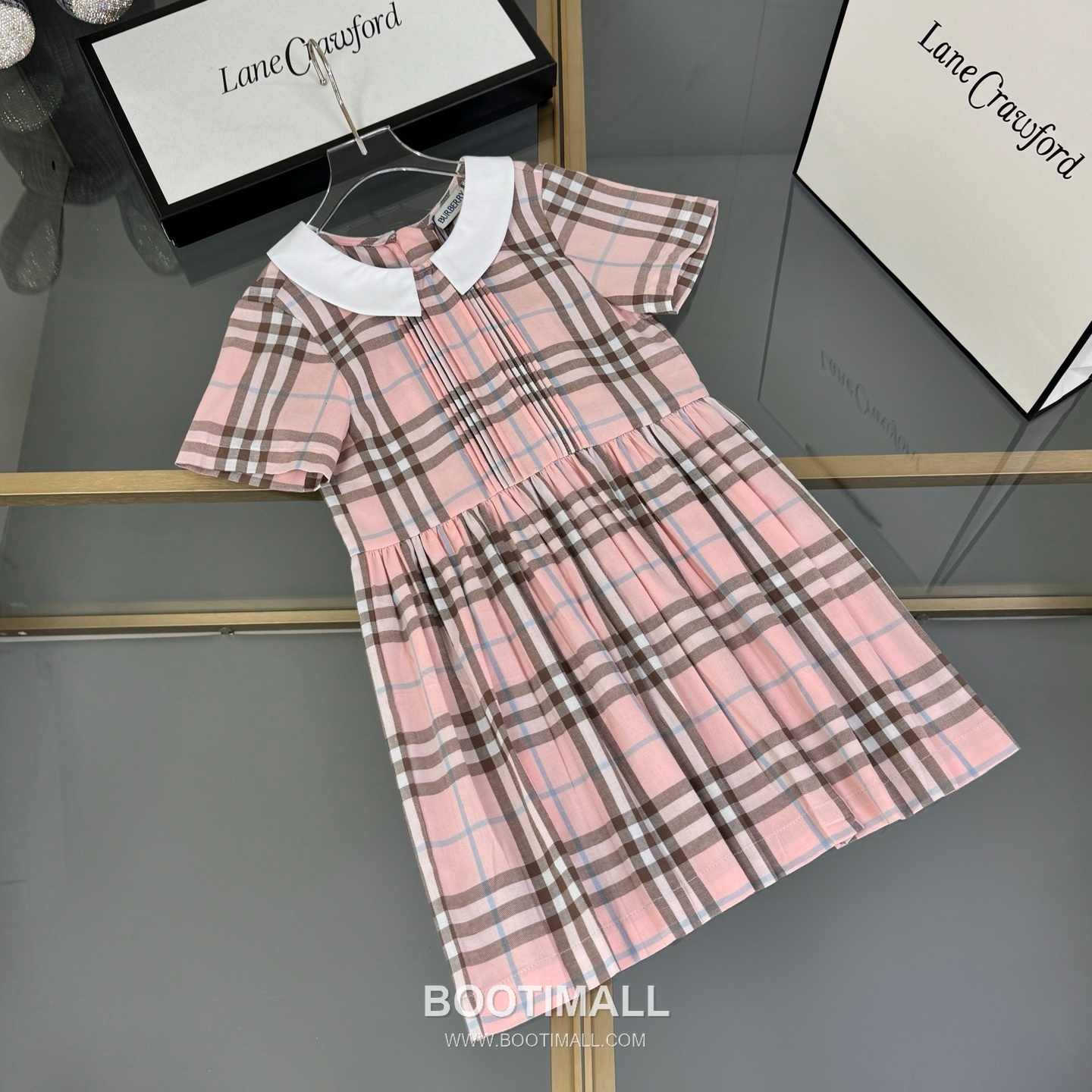 Balenciaga Check Short Dress Cotton Beige 발렌시아가 체크 반소매 원피스 코튼 베이지 2