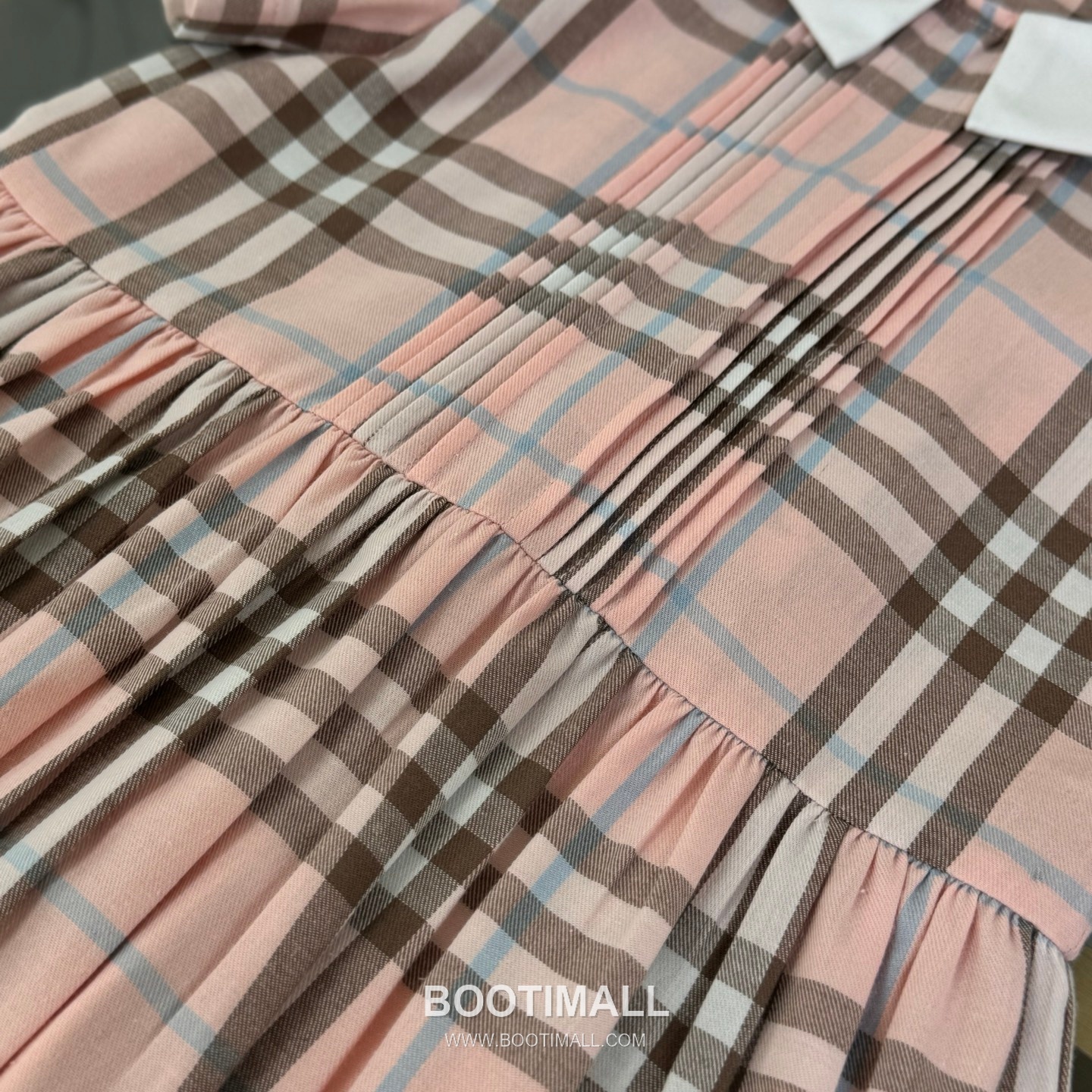 Balenciaga Check Short Dress Cotton Beige 발렌시아가 체크 반소매 원피스 코튼 베이지 5