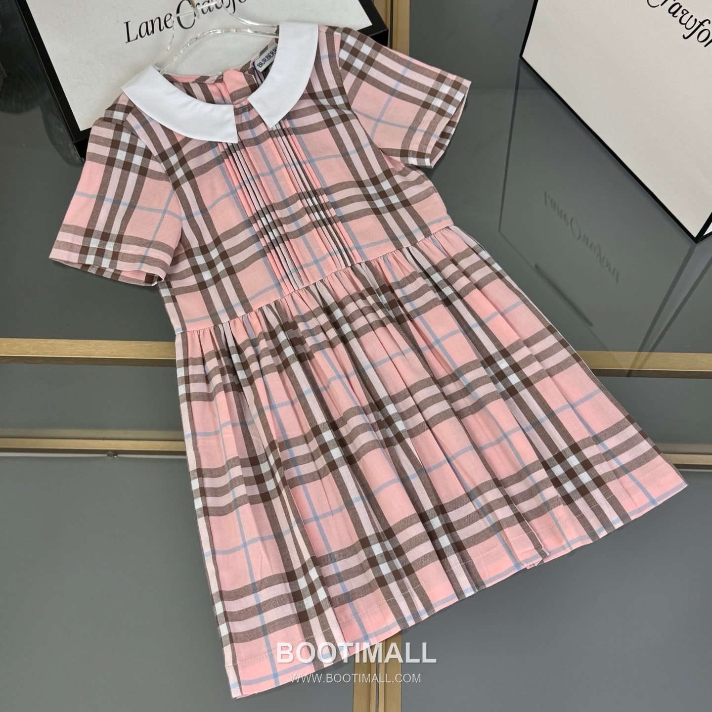 Balenciaga Check Short Dress Cotton Beige 발렌시아가 체크 반소매 원피스 코튼 베이지 7