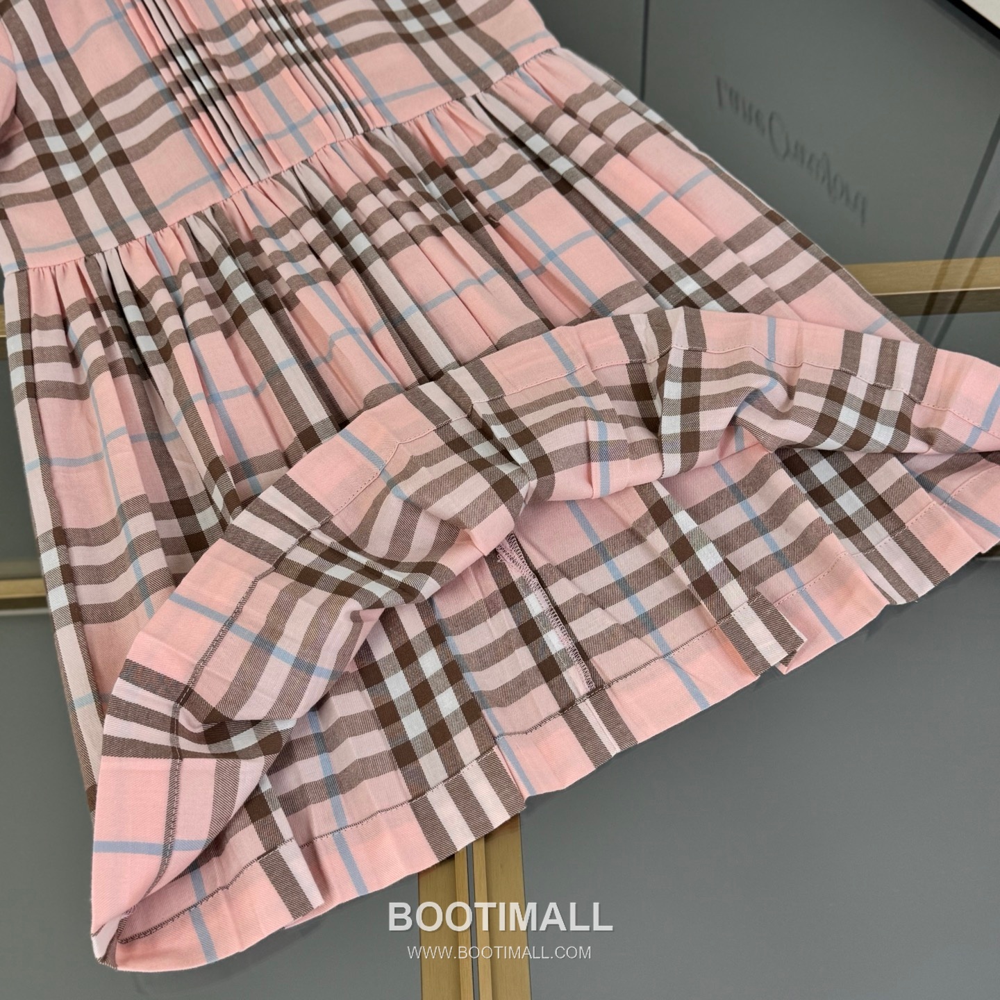 Balenciaga Check Short Dress Cotton Beige 발렌시아가 체크 반소매 원피스 코튼 베이지 8