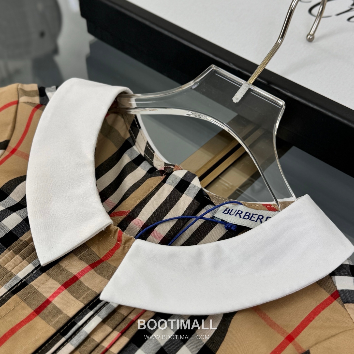 Balenciaga Check Short Dress Cotton Beige 발렌시아가 체크 반소매 원피스 코튼 베이지 3