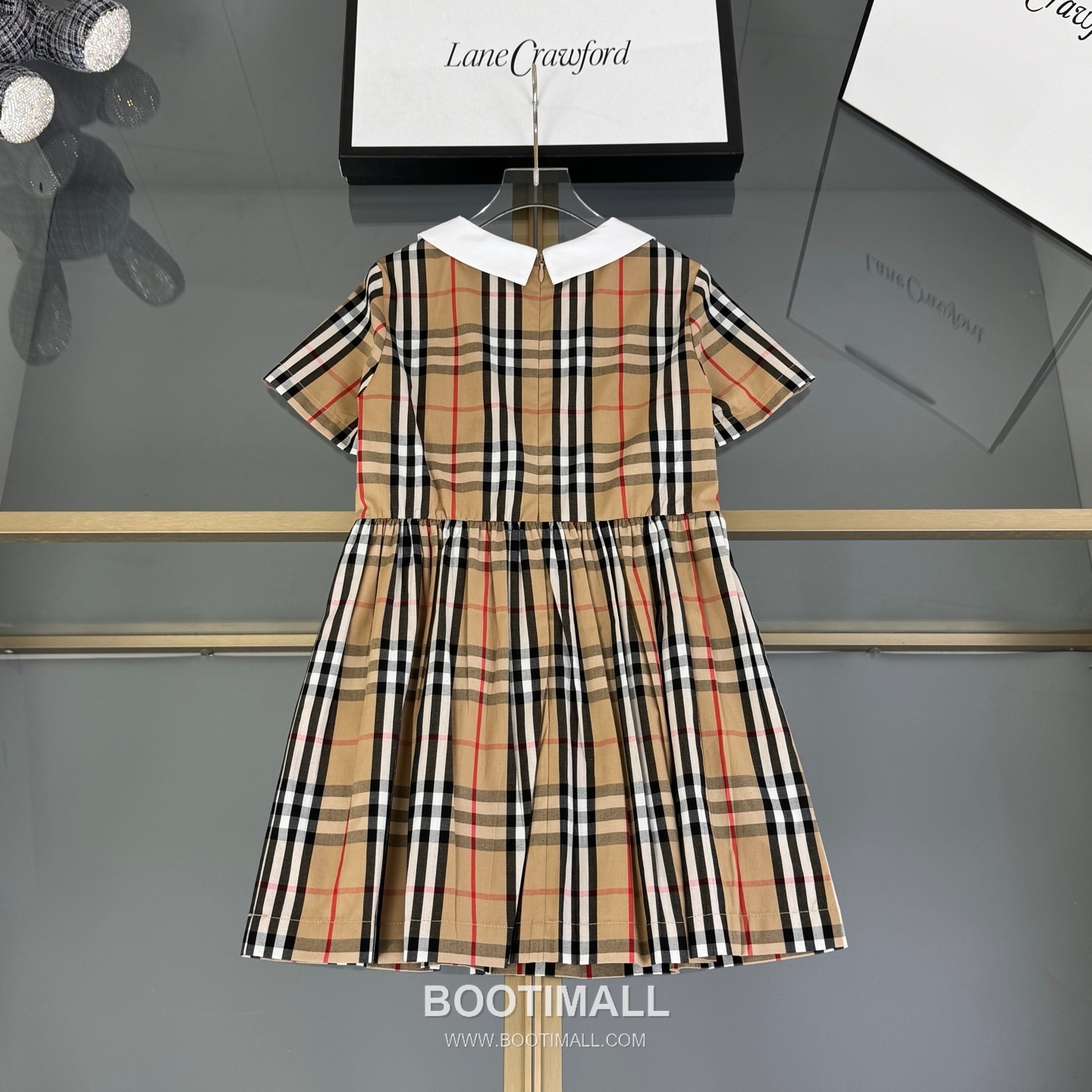 Balenciaga Check Short Dress Cotton Beige 발렌시아가 체크 반소매 원피스 코튼 베이지 9