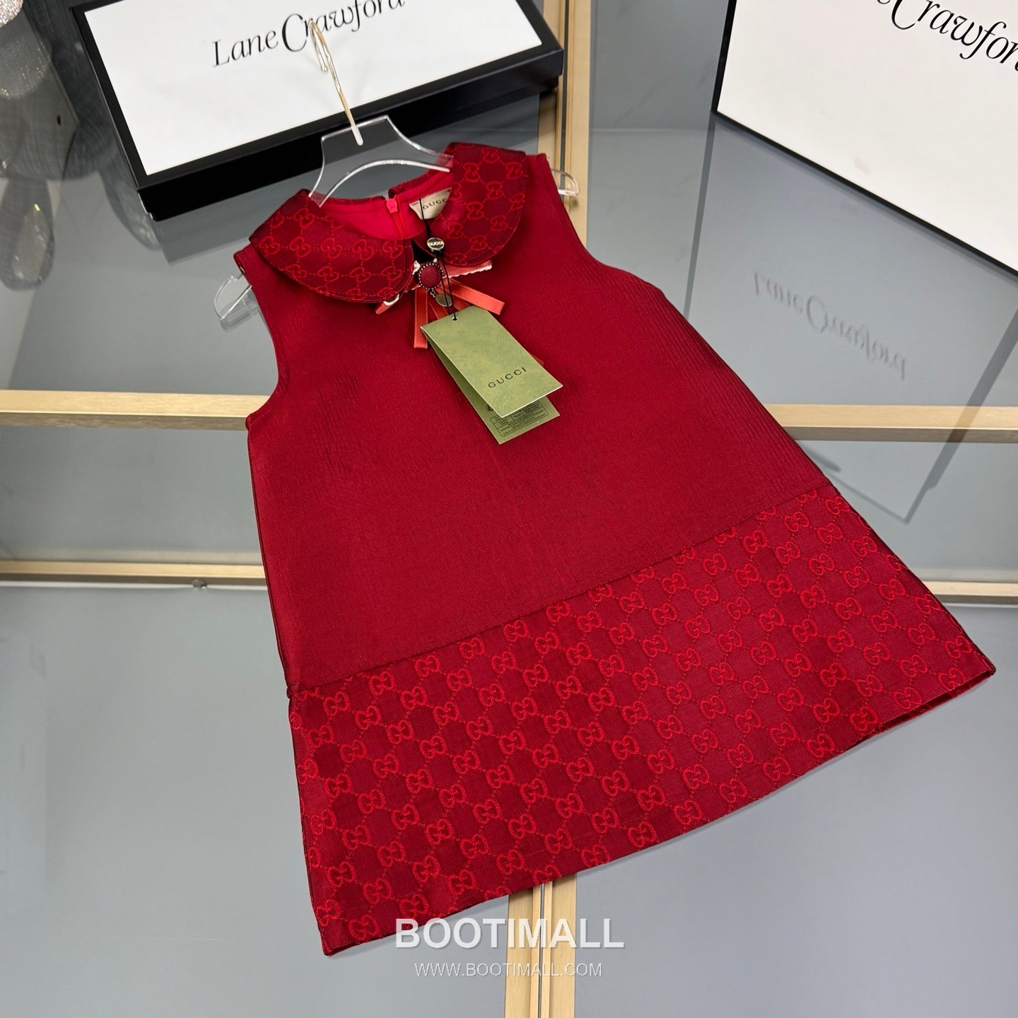 Gucci New Year GG Embroidery Dress Satin Cotton Burgundy 구찌 신년 GG 자수 드레스 새틴 코튼 버건디 2