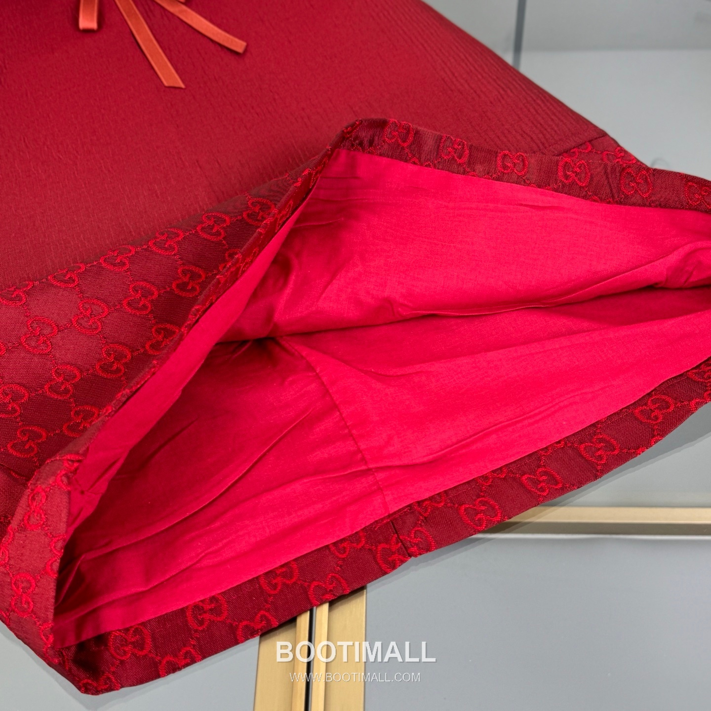 Gucci New Year GG Embroidery Dress Satin Cotton Burgundy 구찌 신년 GG 자수 드레스 새틴 코튼 버건디 7