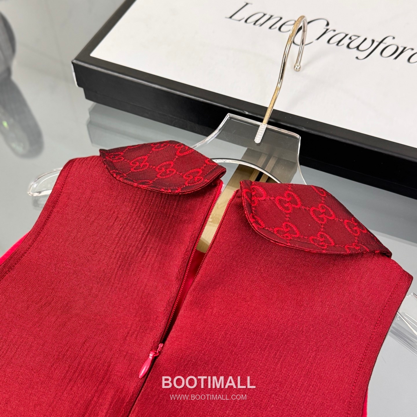 Gucci New Year GG Embroidery Dress Satin Cotton Burgundy 구찌 신년 GG 자수 드레스 새틴 코튼 버건디 8