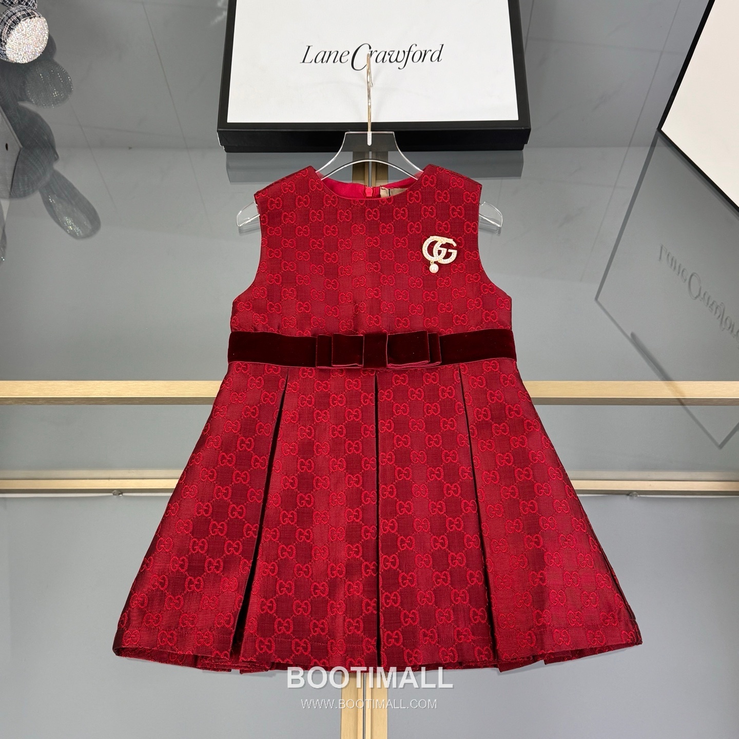 Gucci New Year GG Embroidered Dress Satin Cotton Burgundy 구찌 뉴이어 GG 자수 드레스 새틴 코튼 버건디 1