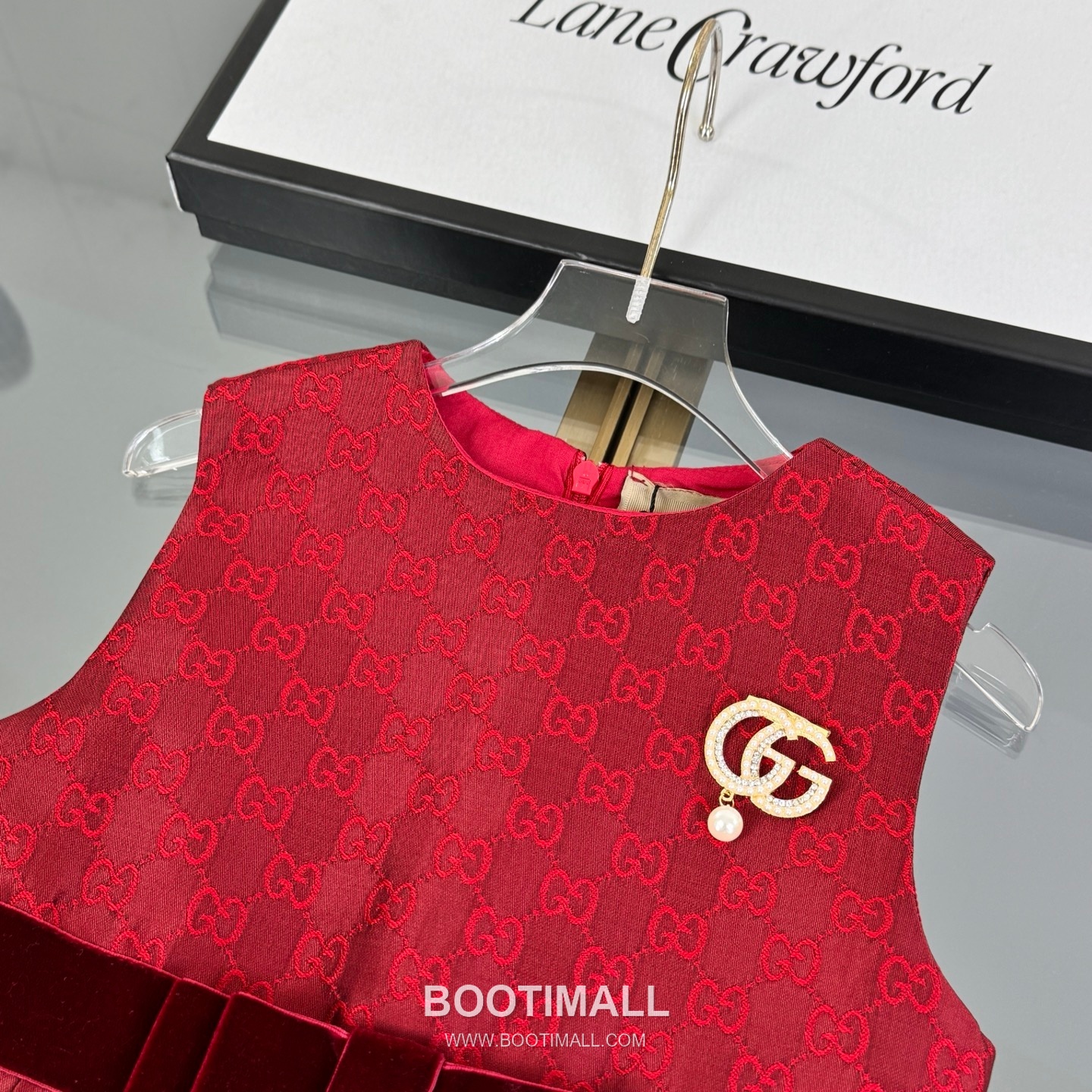 Gucci New Year GG Embroidered Dress Satin Cotton Burgundy 구찌 뉴이어 GG 자수 드레스 새틴 코튼 버건디 3